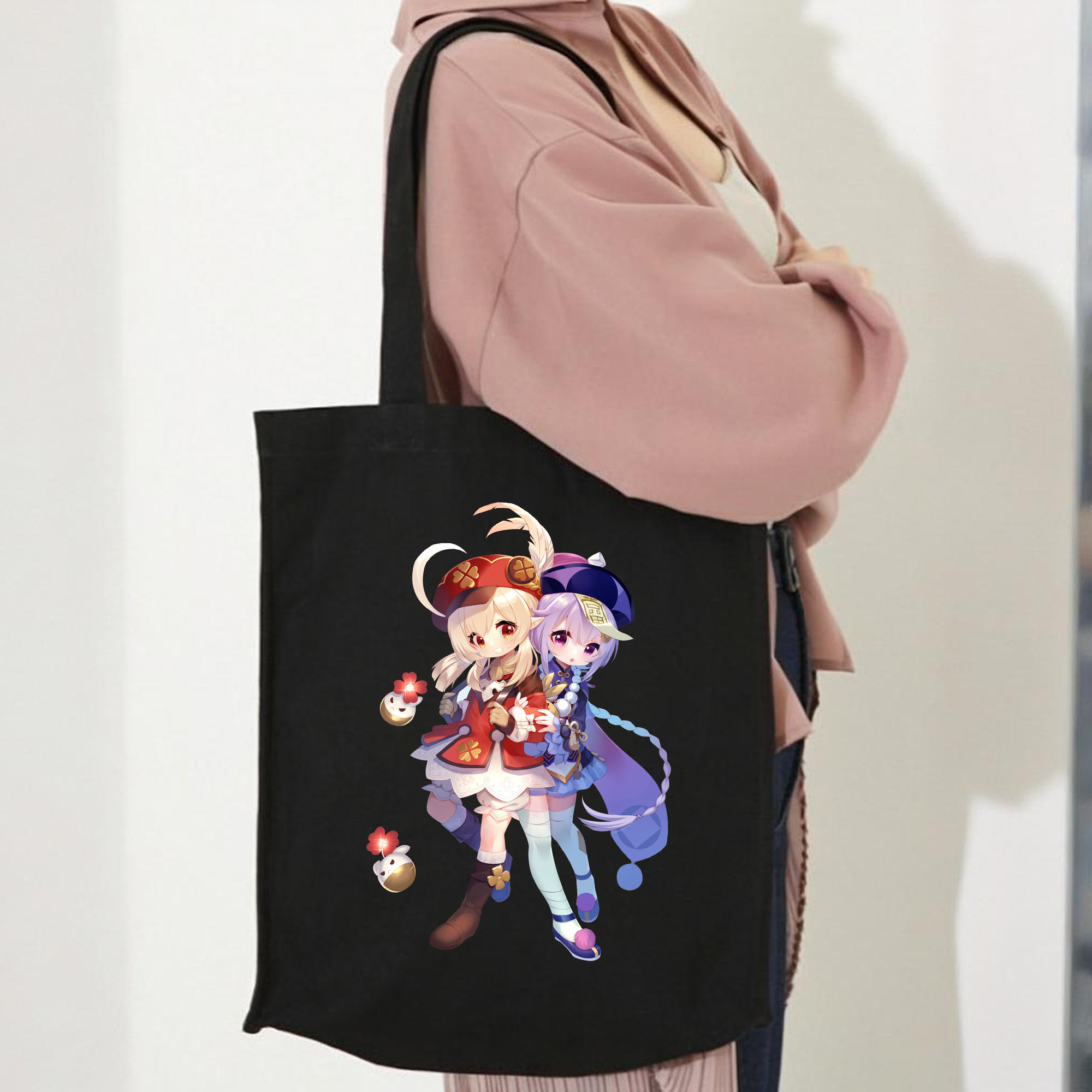 げんし神 七七 なな  genshin Nana 縦型キャンバス生地手提げバッグ　トートバッグ