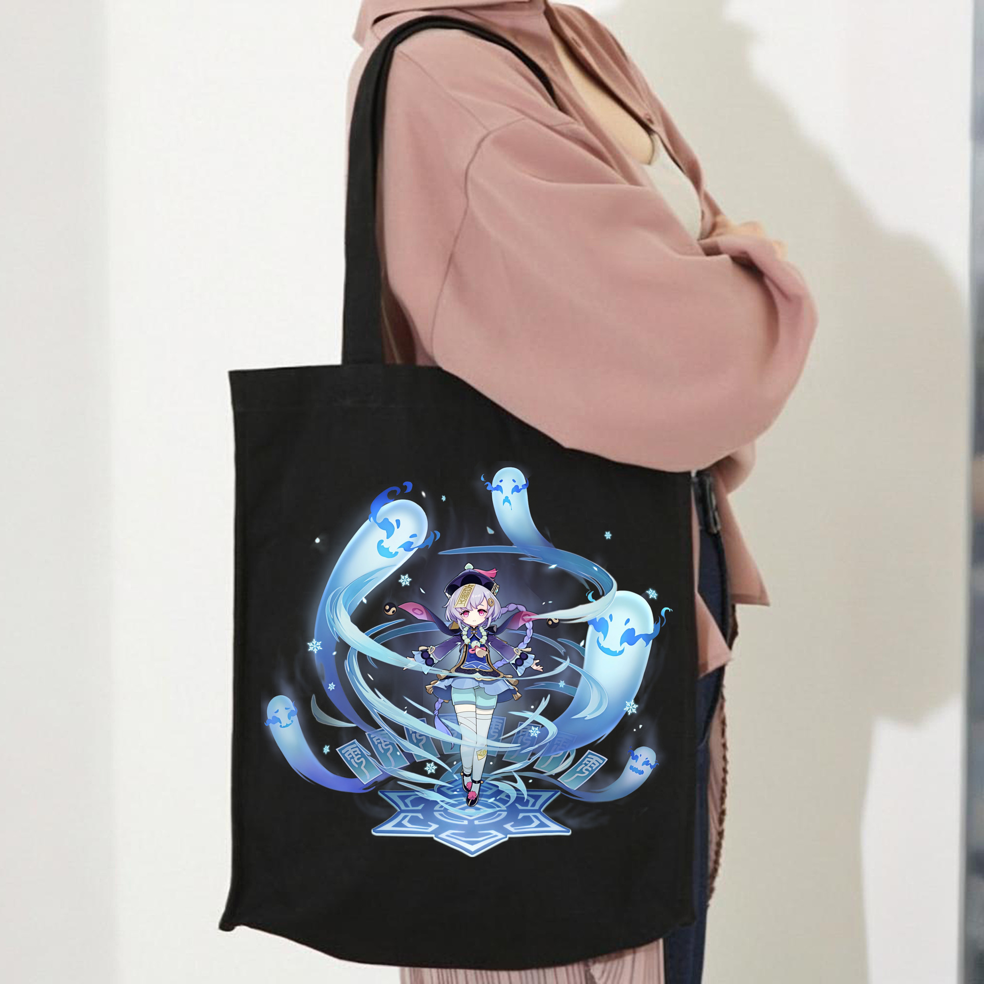 げんし神 七七 なな  genshin Nana 縦型キャンバス生地手提げバッグ　トートバッグ