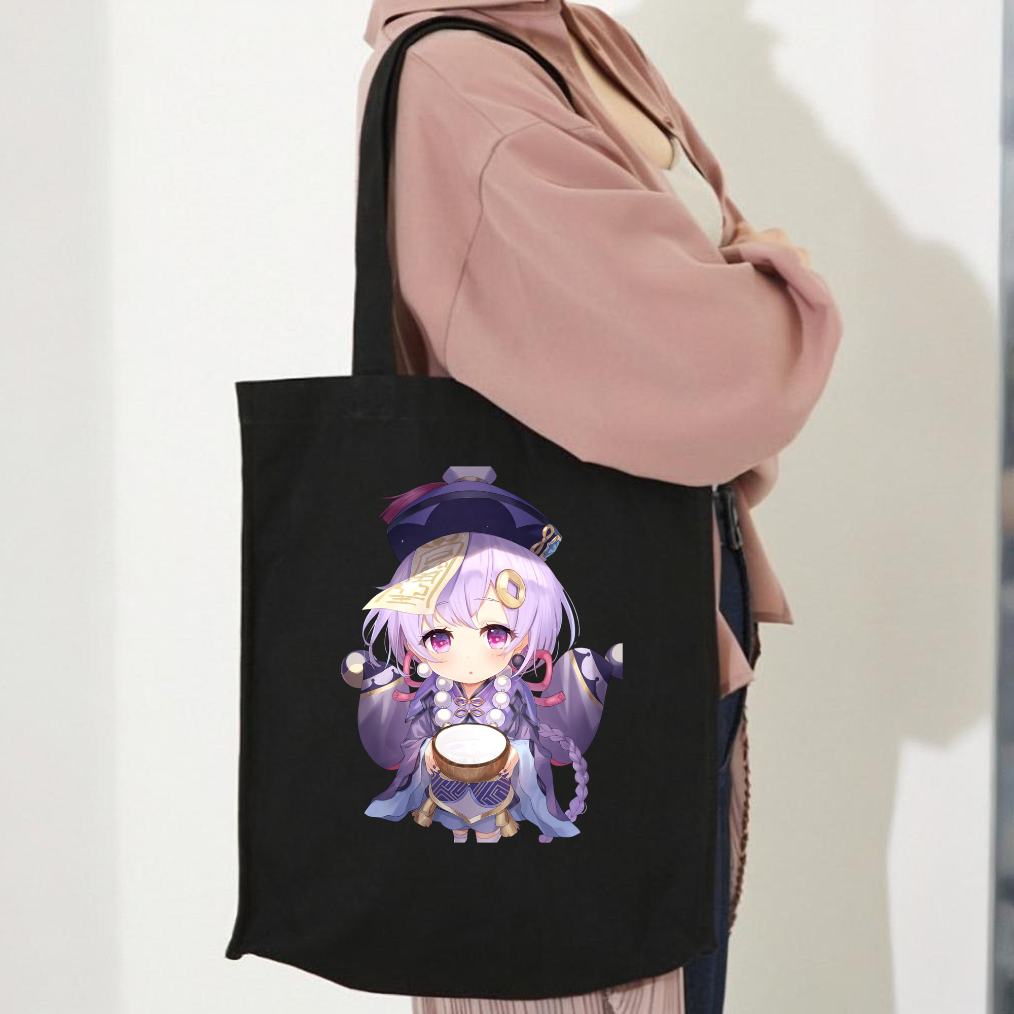 げんし神 七七 なな  genshin Nana 縦型キャンバス生地手提げバッグ　トートバッグ