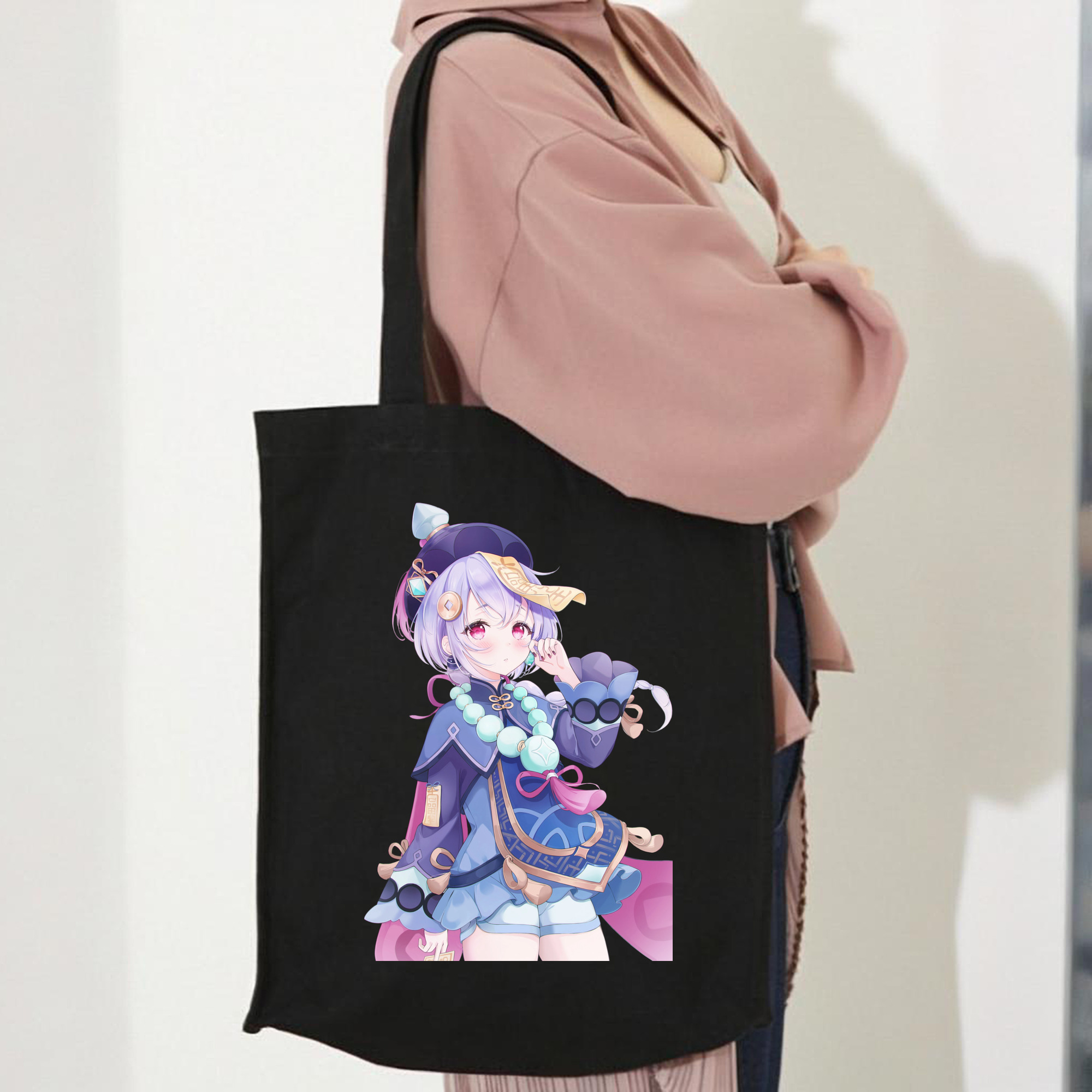 げんし神 七七 なな  genshin Nana 縦型キャンバス生地手提げバッグ　トートバッグ