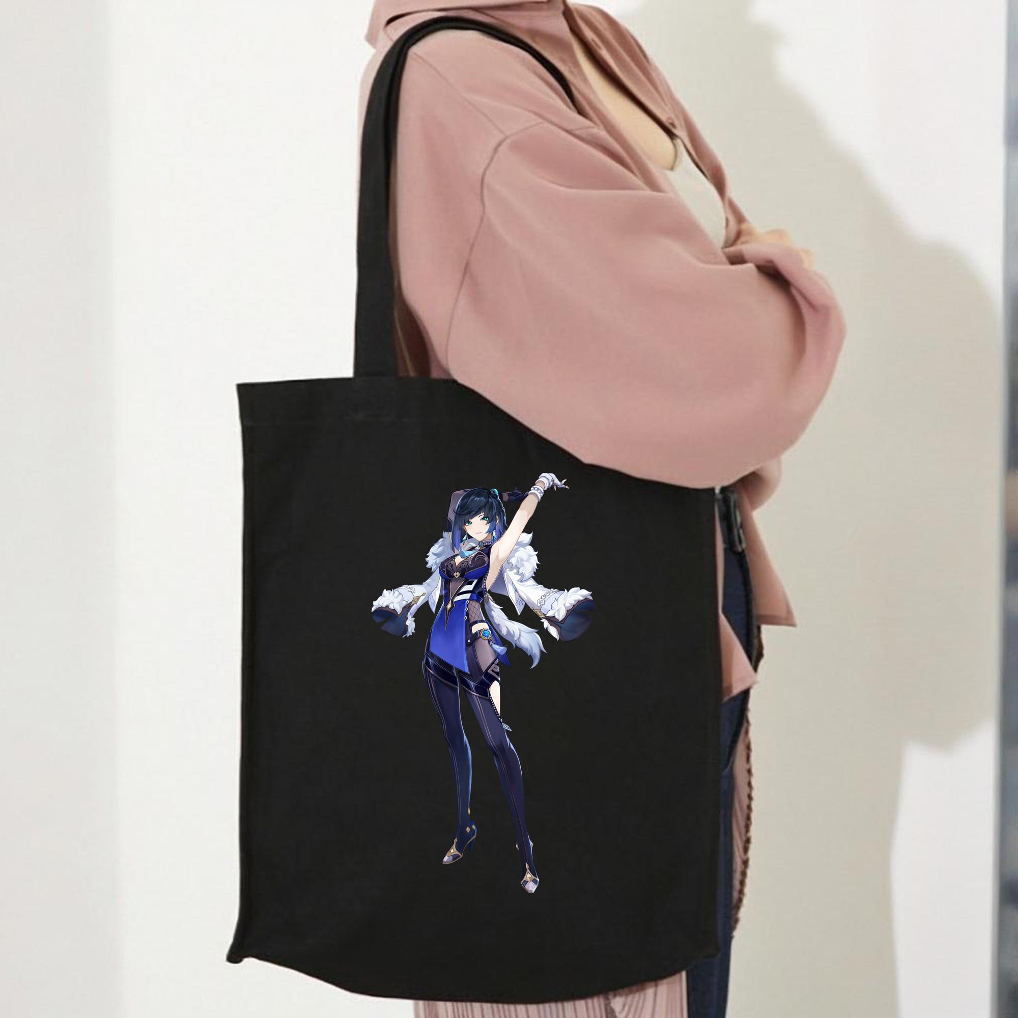 げんし神 夜兰 やらん genshin Yaran 縦型キャンバス生地手提げバッグ　トートバッグ