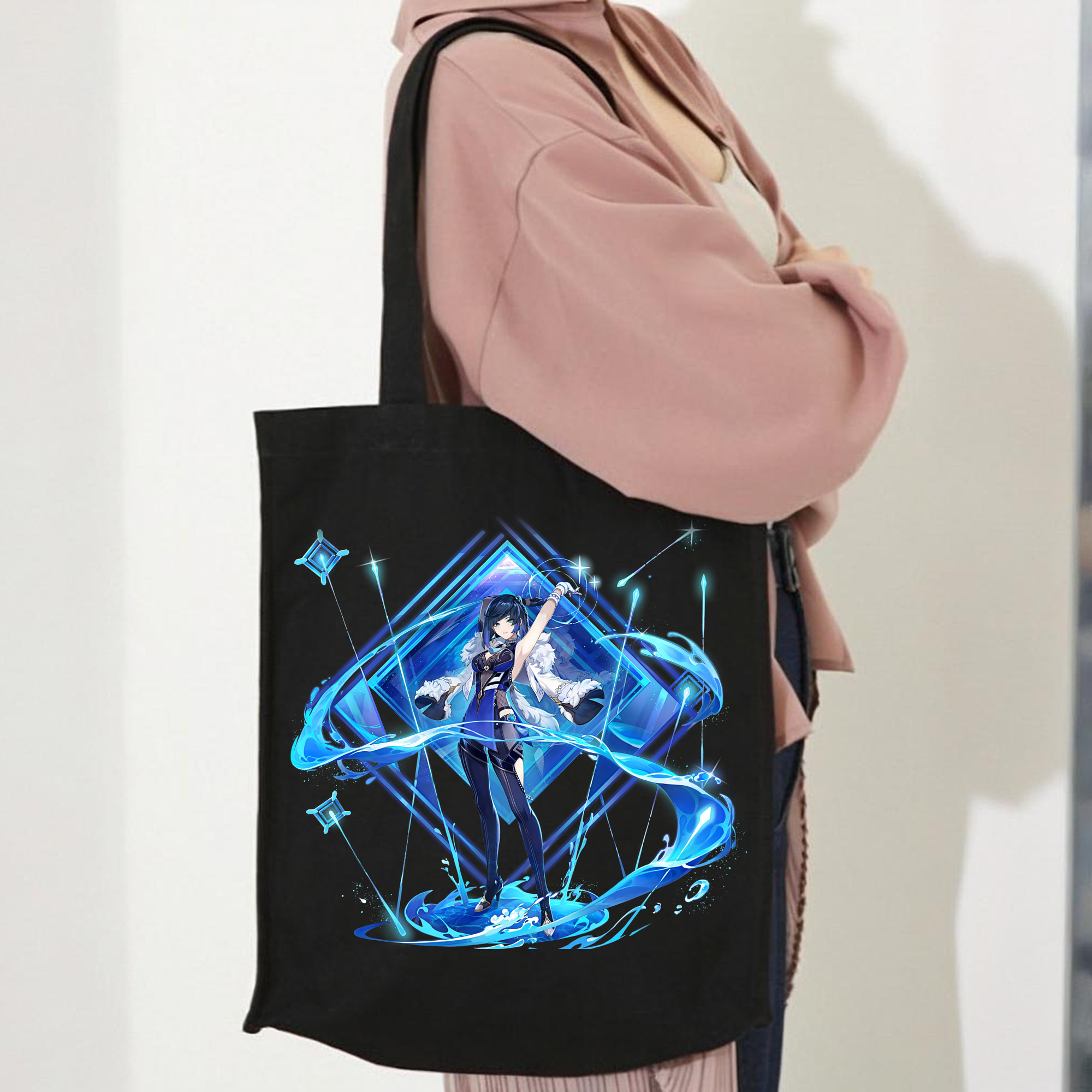 げんし神 夜兰 やらん genshin Yaran 縦型キャンバス生地手提げバッグ　トートバッグ