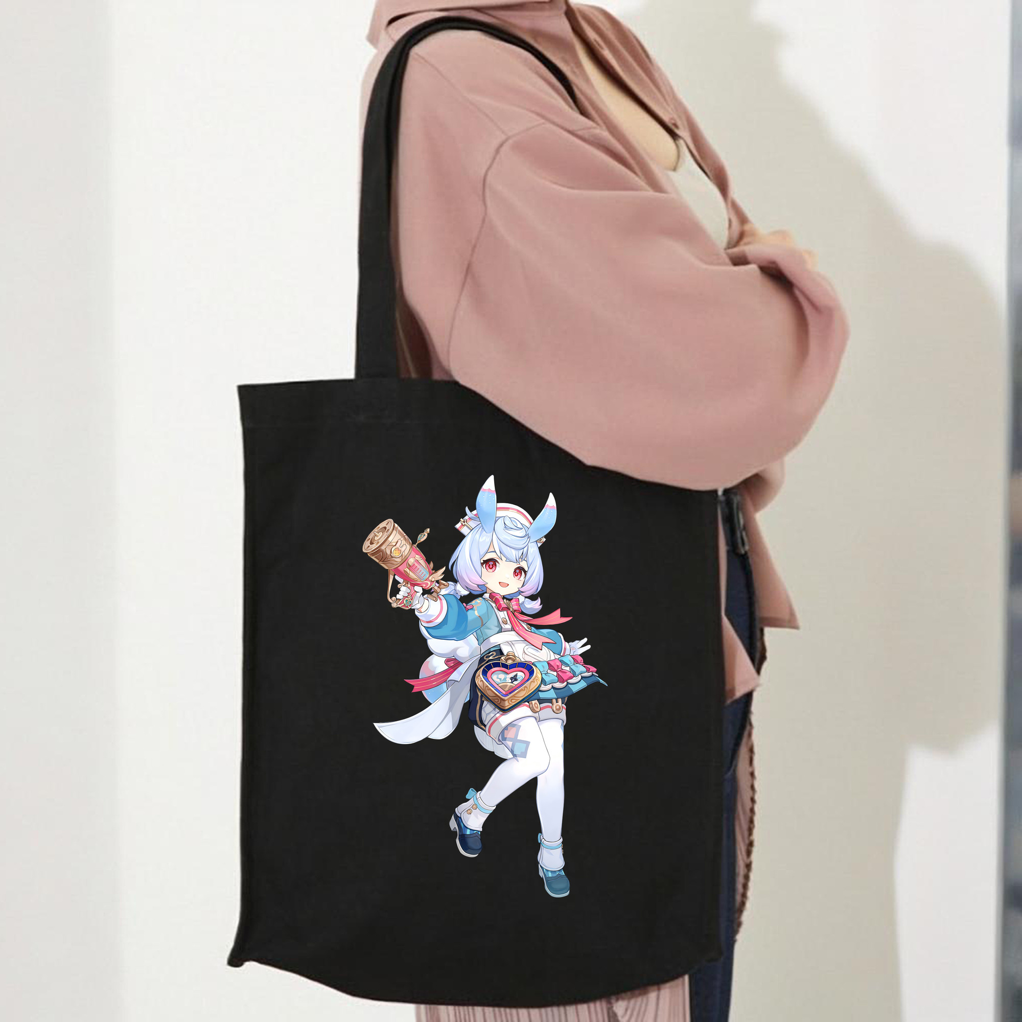 げんし神 シゲウィン genshin Shigewin 縦型キャンバス生地手提げバッグ　トートバッグ