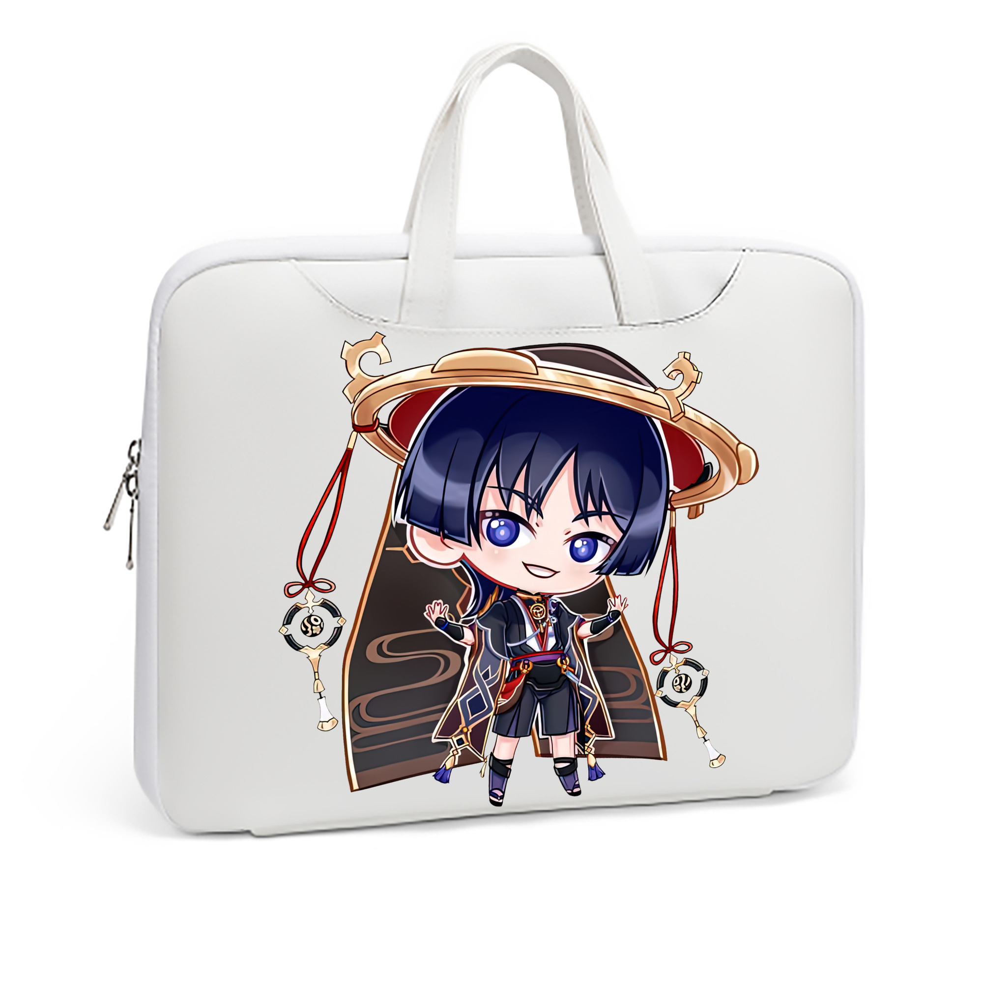 げんし神 さんペい genshin Sanpei レザーラップトップバッグ　ノートパソコンケース
