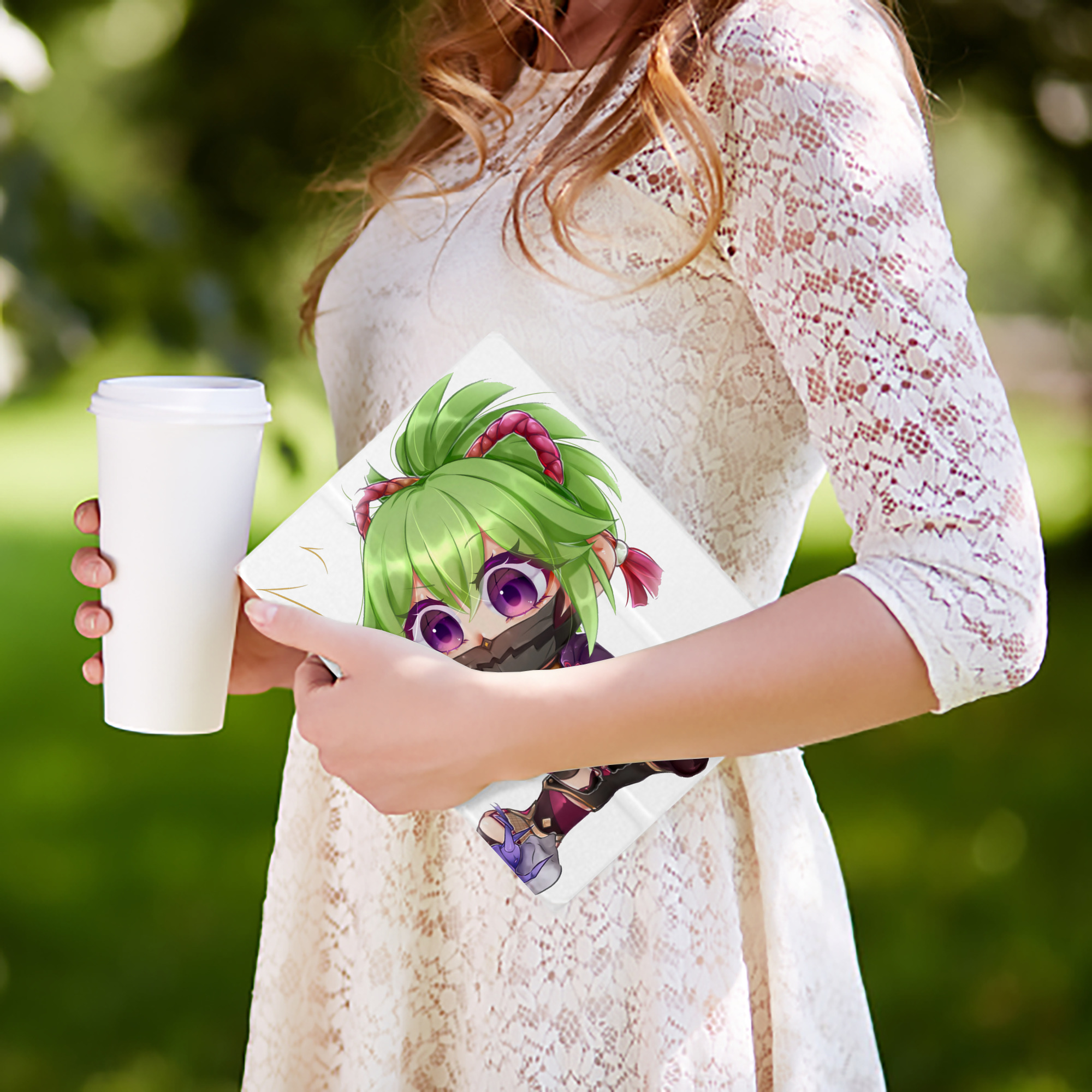 げんし神  久岐忍 くき しのぶ genshin Kuki Shinobu IPad ケース ペン収納付き 三つ折りスタンド PUレザー×シリコン 対応機種9.5/10.5/10.9インチ