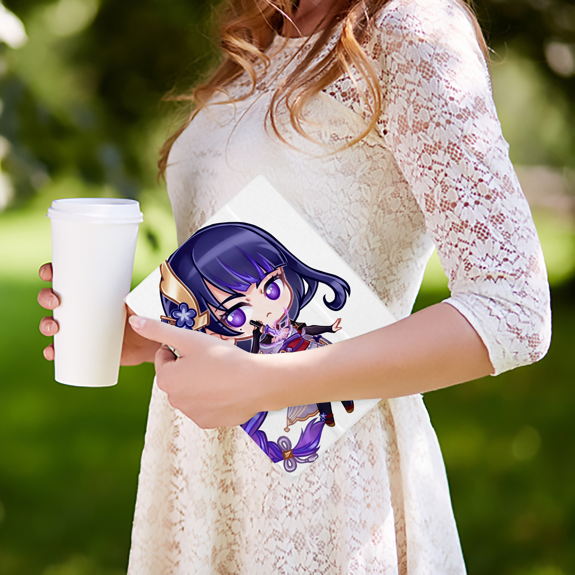 げんし神 雷電将軍 らいでんしょうぐん genshin Raiden Shogun IPad ケース ペン収納付き 三つ折りスタンド PUレザー×シリコン 対応機種9.5/10.5/10.9インチ