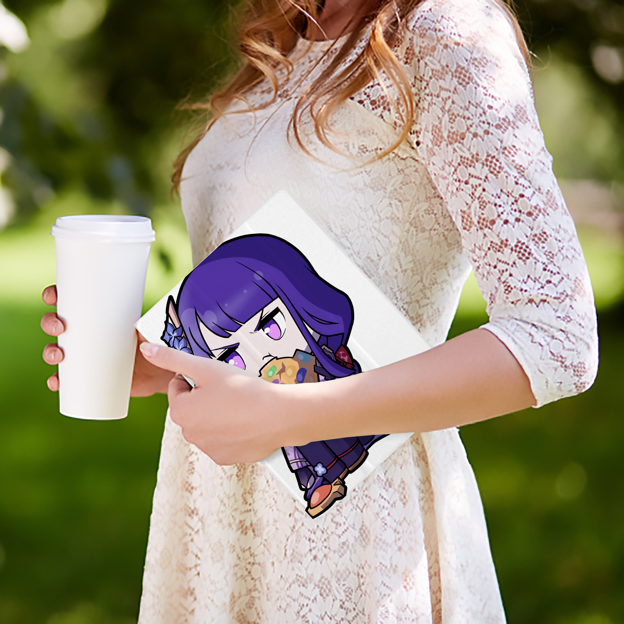 げんし神 雷電将軍 らいでんしょうぐん genshin Raiden Shogun IPad ケース ペン収納付き 三つ折りスタンド PUレザー×シリコン 対応機種9.5/10.5/10.9インチ