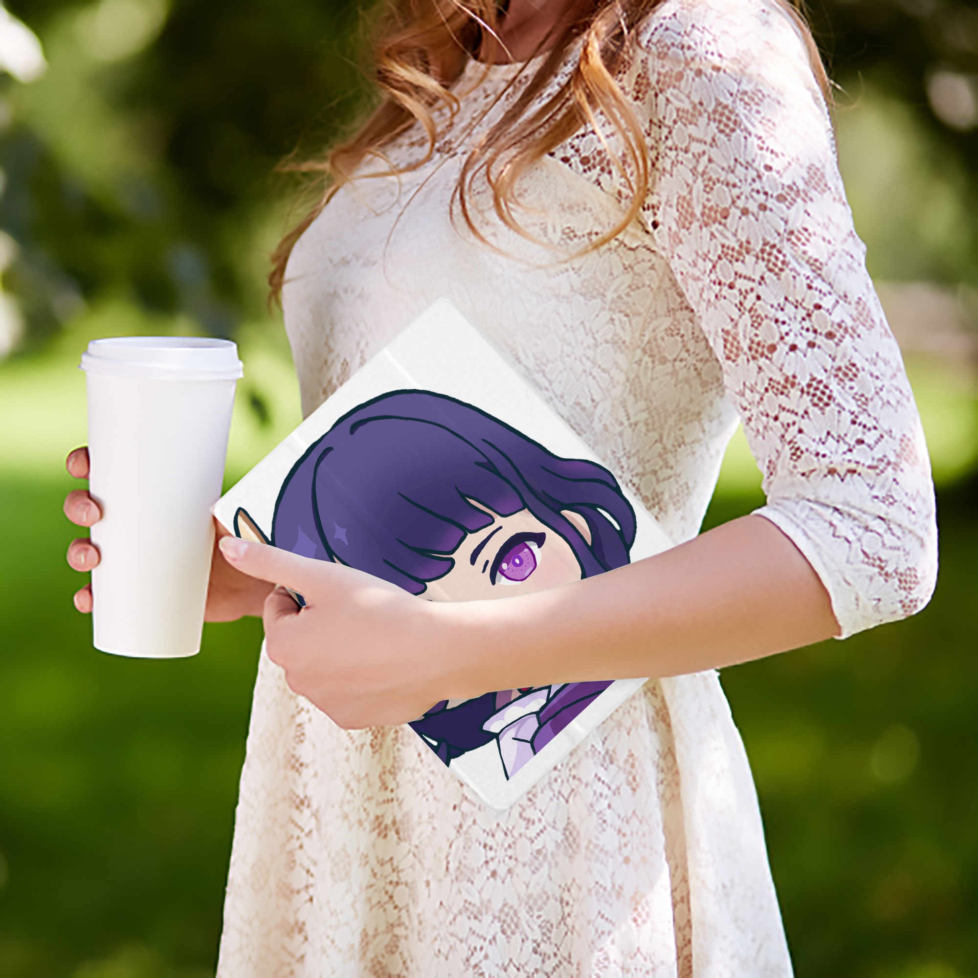 げんし神 雷電将軍 らいでんしょうぐん genshin Raiden Shogun IPad ケース ペン収納付き 三つ折りスタンド PUレザー×シリコン 対応機種9.5/10.5/10.9インチ