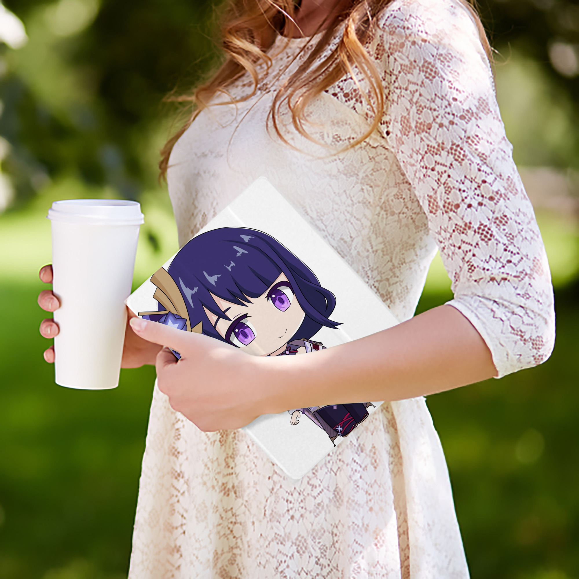 げんし神 雷電将軍 らいでんしょうぐん genshin Raiden Shogun IPad ケース ペン収納付き 三つ折りスタンド PUレザー×シリコン 対応機種9.5/10.5/10.9インチ