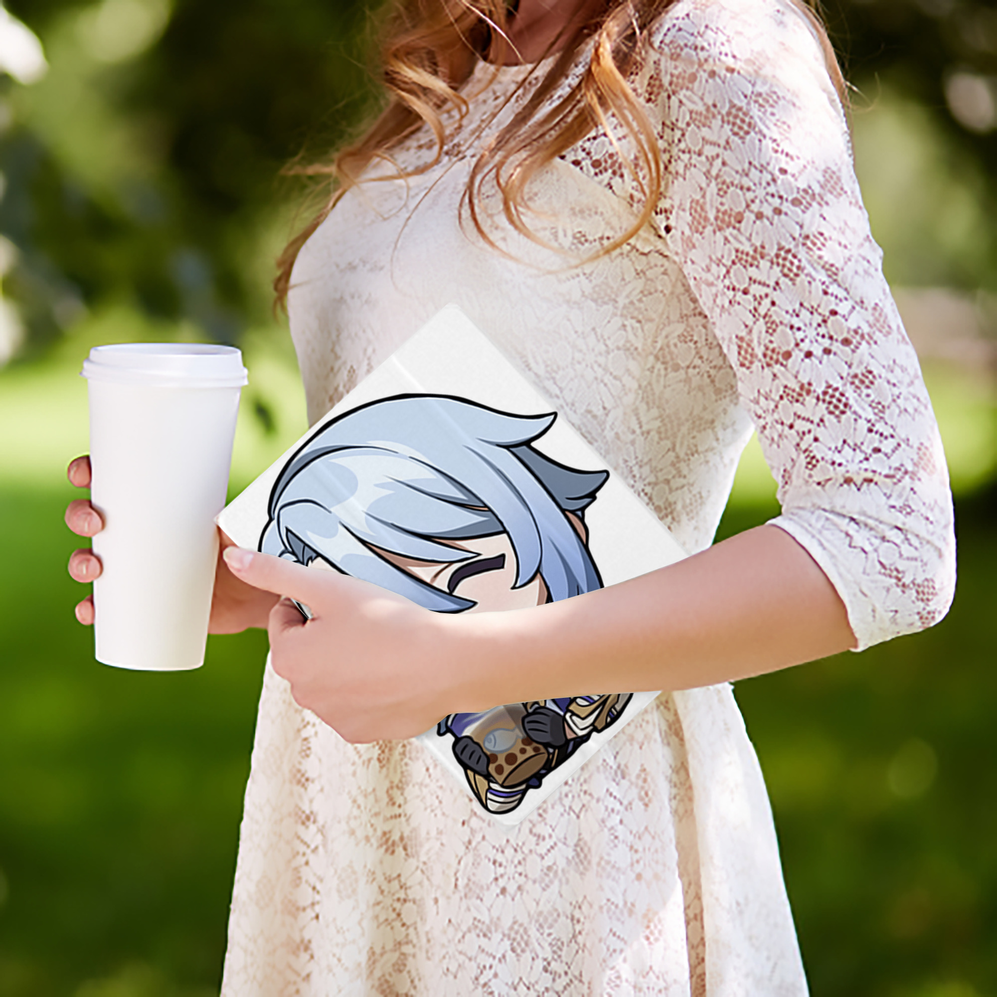 げんし神 神里綾人 かみさとあやと genshin Kamisato Ayato IPad ケース ペン収納付き 三つ折りスタンド PUレザー×シリコン 対応機種9.5/10.5/10.9インチ