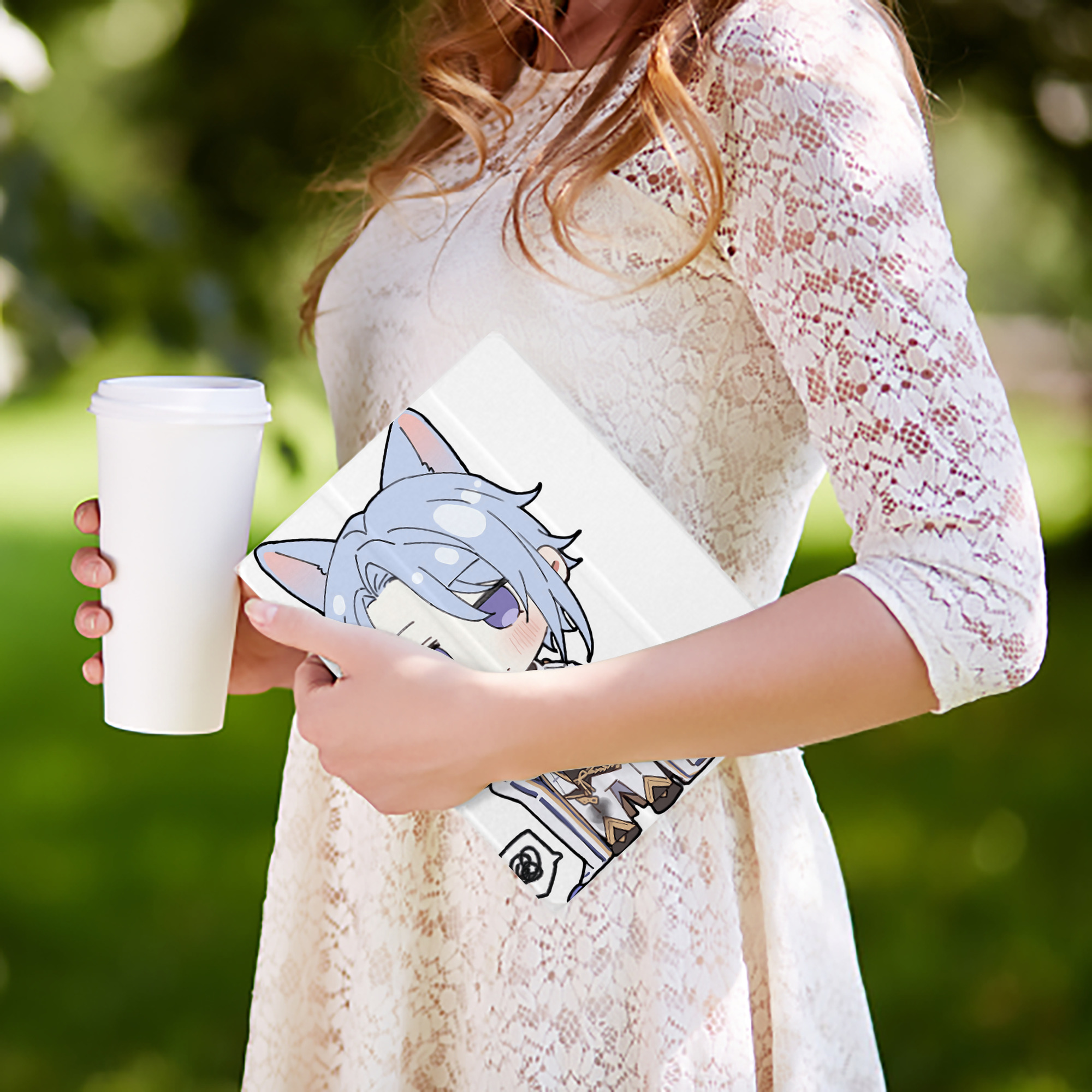 げんし神 神里綾人 かみさとあやと genshin Kamisato Ayato IPad ケース ペン収納付き 三つ折りスタンド PUレザー×シリコン 対応機種9.5/10.5/10.9インチ