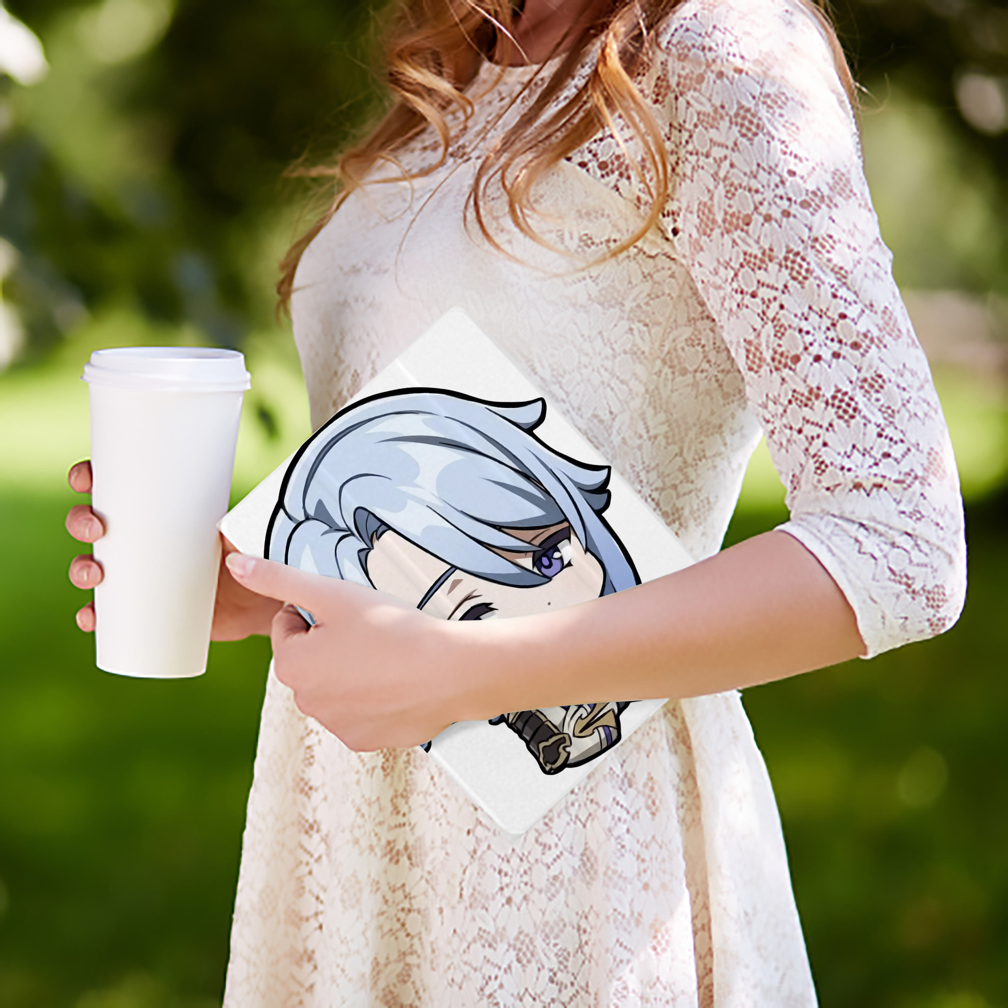 げんし神 神里綾人 かみさとあやと genshin Kamisato Ayato IPad ケース ペン収納付き 三つ折りスタンド PUレザー×シリコン 対応機種9.5/10.5/10.9インチ