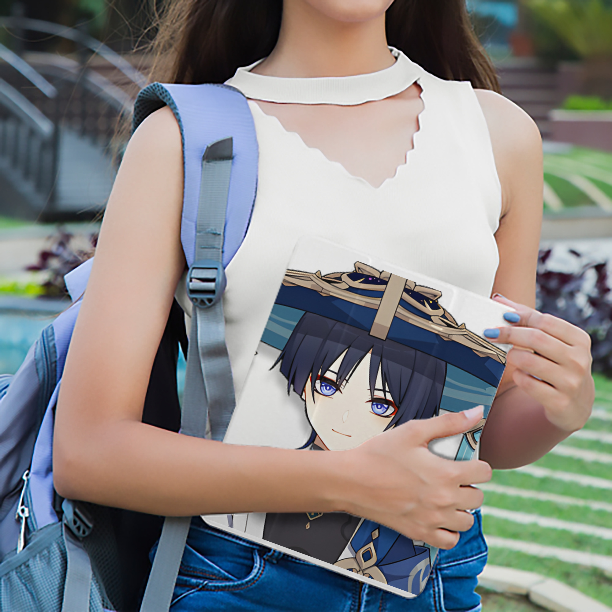 げんし神 さんペい genshin Sanpei IPad ケース ペン収納付き 三つ折りスタンド PUレザー×シリコン 対応機種9.5/10.5/10.9インチ