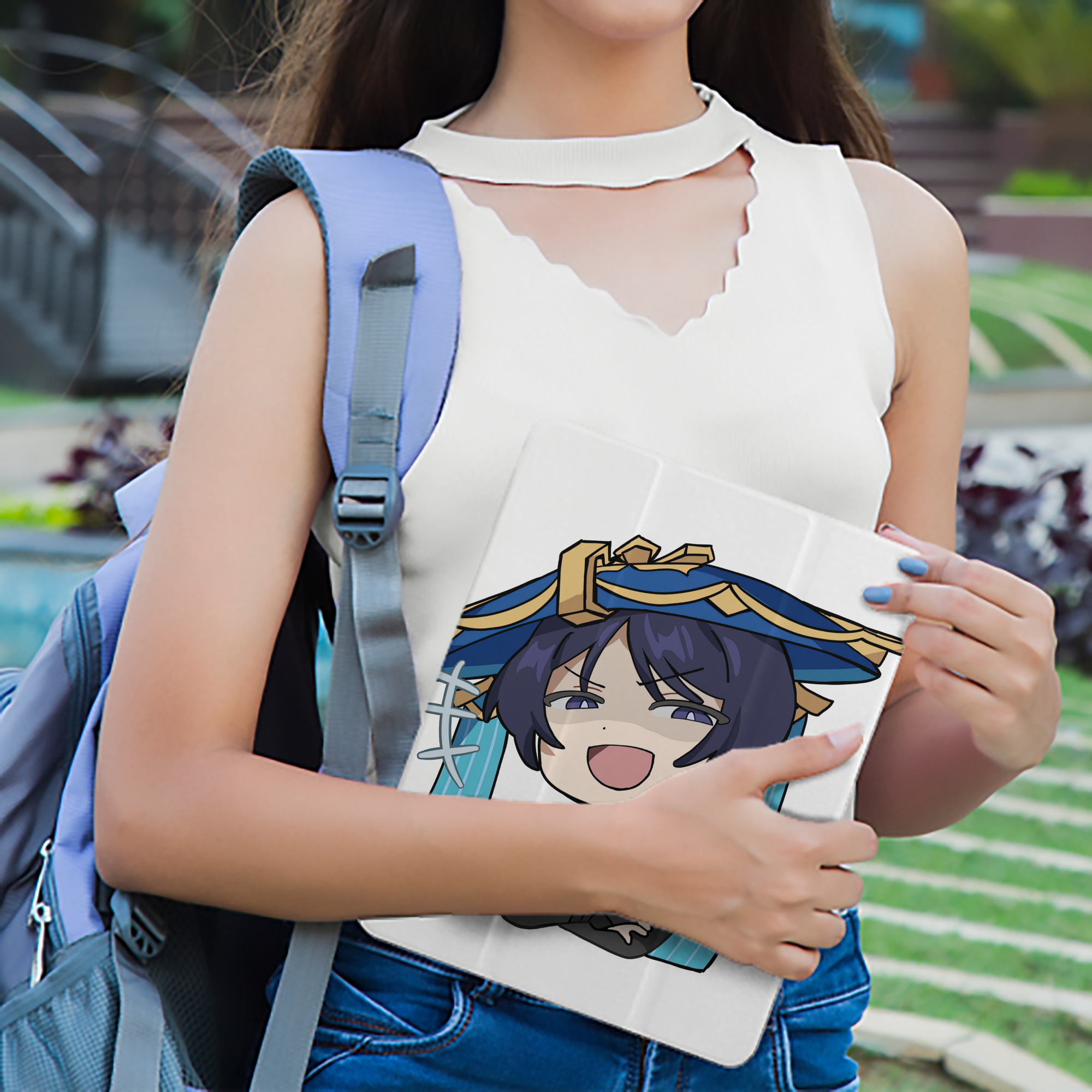げんし神 さんペい genshin Sanpei IPad ケース ペン収納付き 三つ折りスタンド PUレザー×シリコン 対応機種9.5/10.5/10.9インチ