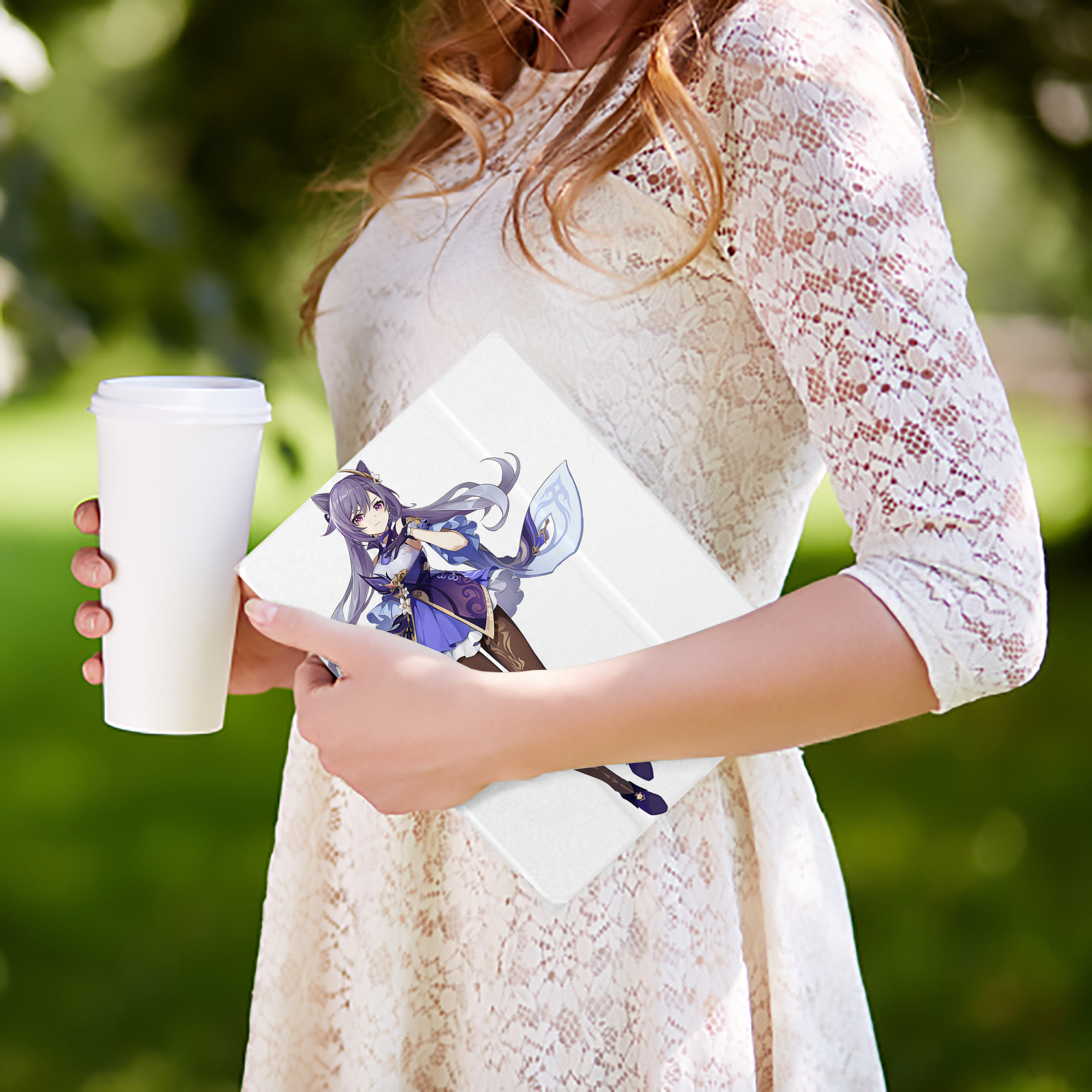 げんし神 刻晴 こくせい genshin Kokusei IPad ケース ペン収納付き 三つ折りスタンド PUレザー×シリコン 対応機種9.5/10.5/10.9インチ