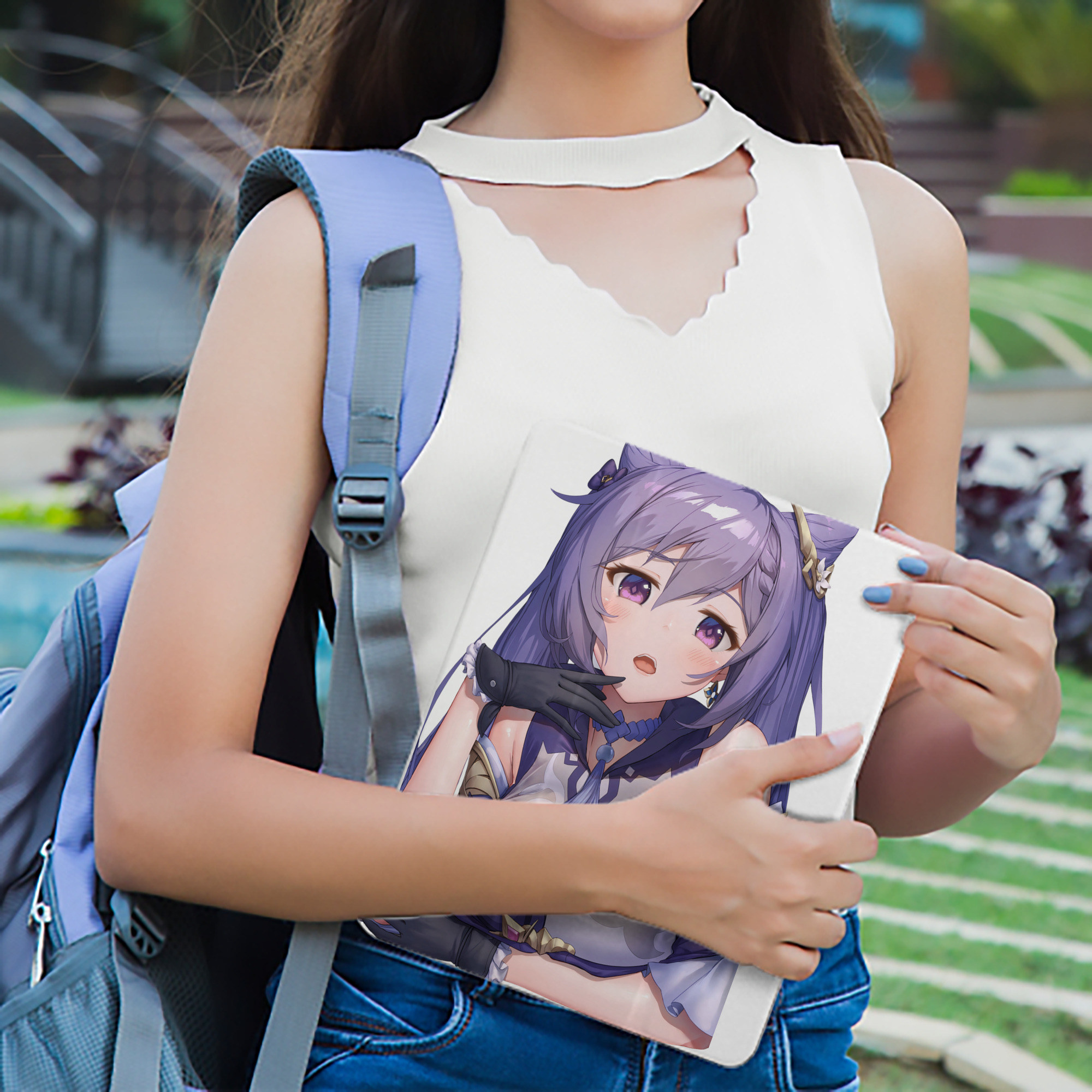げんし神 刻晴 こくせい genshin Kokusei IPad ケース ペン収納付き 三つ折りスタンド PUレザー×シリコン 対応機種9.5/10.5/10.9インチ