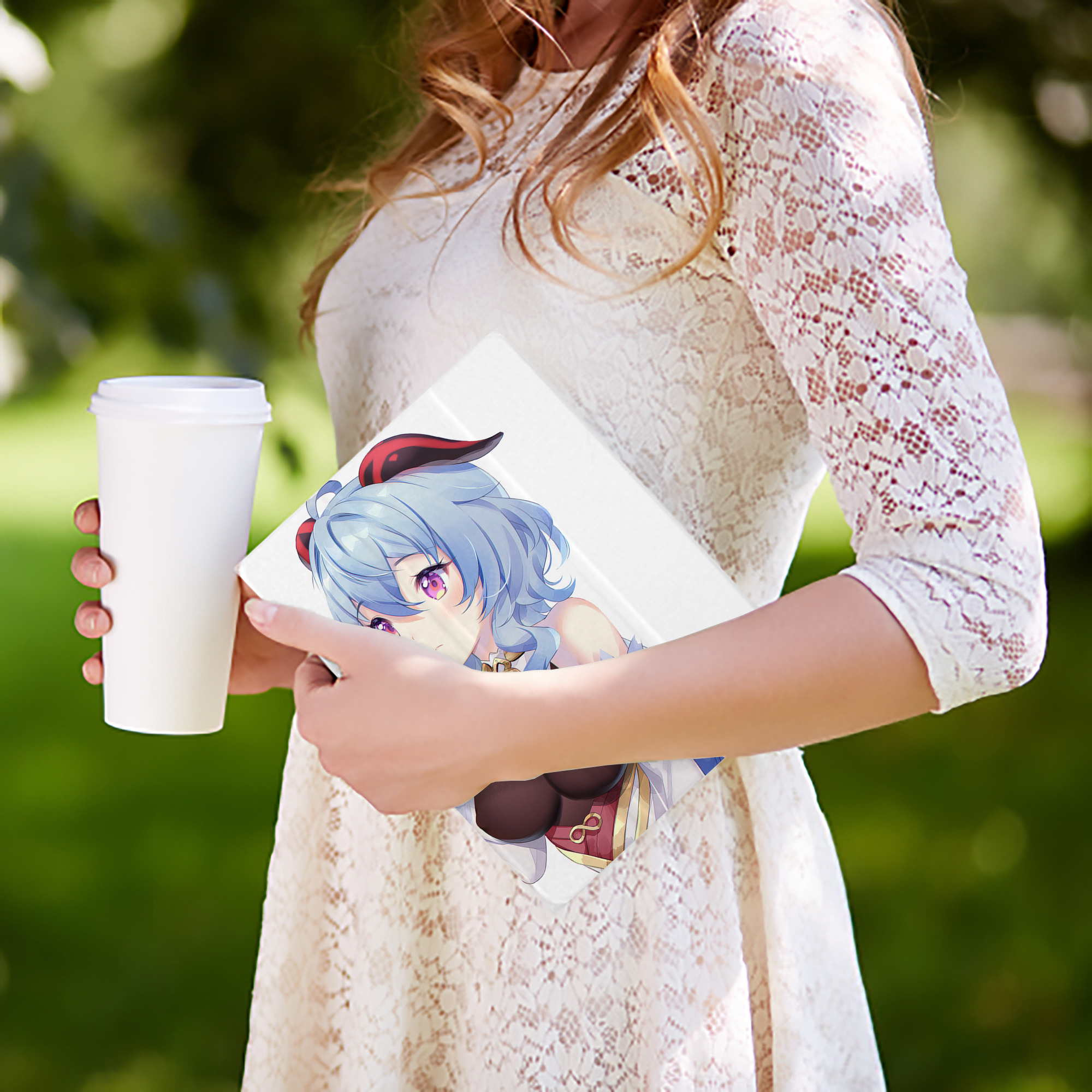 げんし神 甘雨 かんう genshin Ganyu IPad ケース ペン収納付き 三つ折りスタンド PUレザー×シリコン 対応機種9.5/10.5/10.9インチ