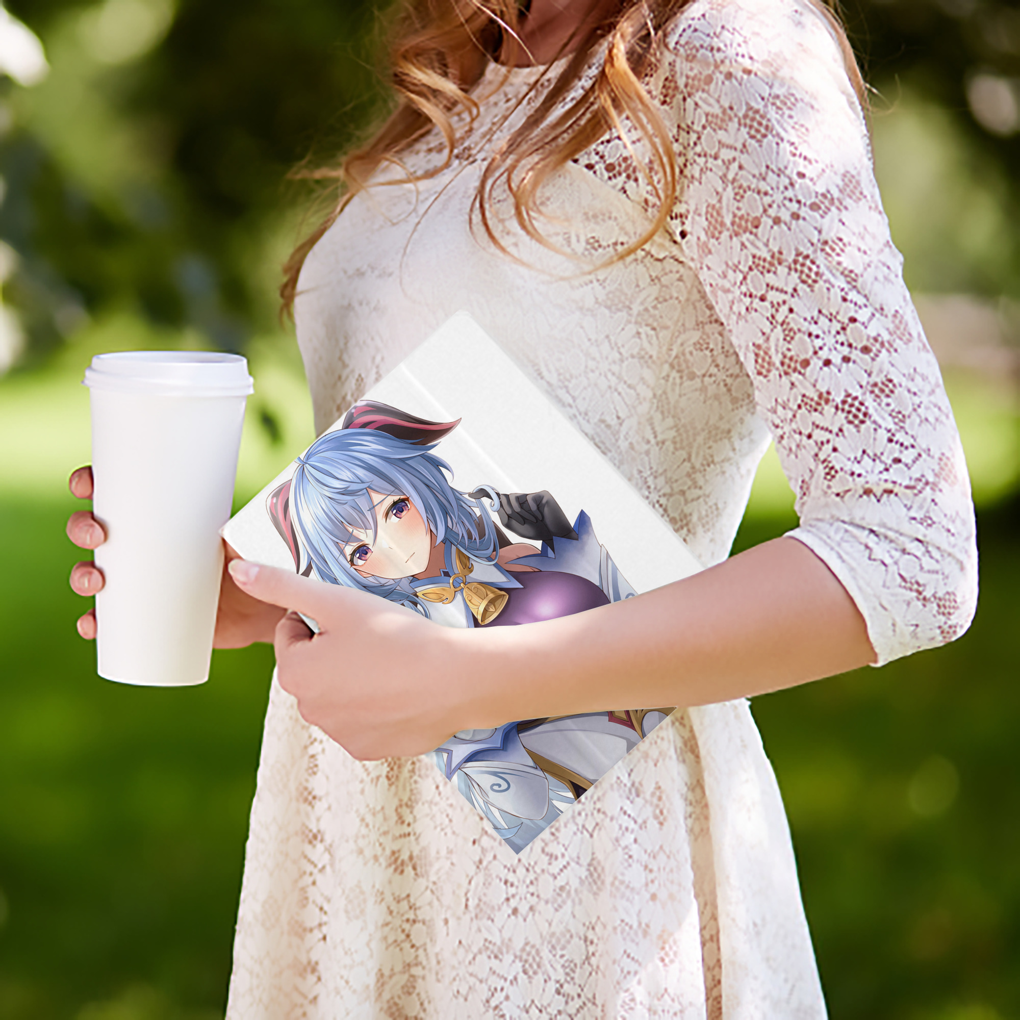 げんし神 甘雨 かんう genshin Ganyu IPad ケース ペン収納付き 三つ折りスタンド PUレザー×シリコン 対応機種9.5/10.5/10.9インチ