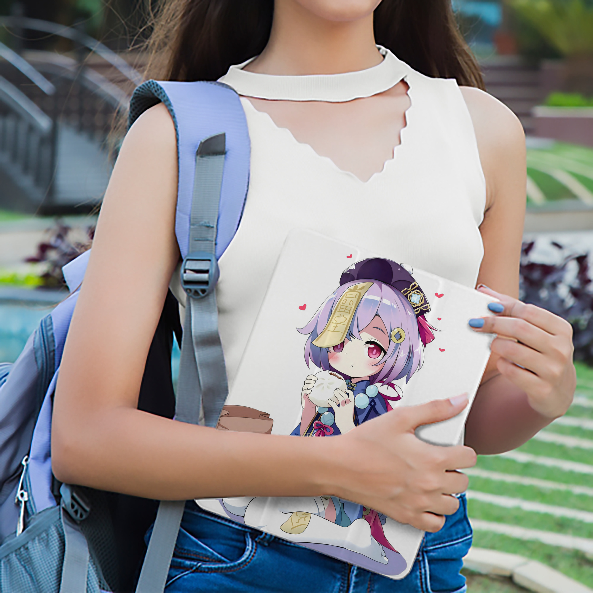 げんし神 七七 なな  genshin Nana IPad ケース ペン収納付き 三つ折りスタンド PUレザー×シリコン 対応機種9.5/10.5/10.9インチ