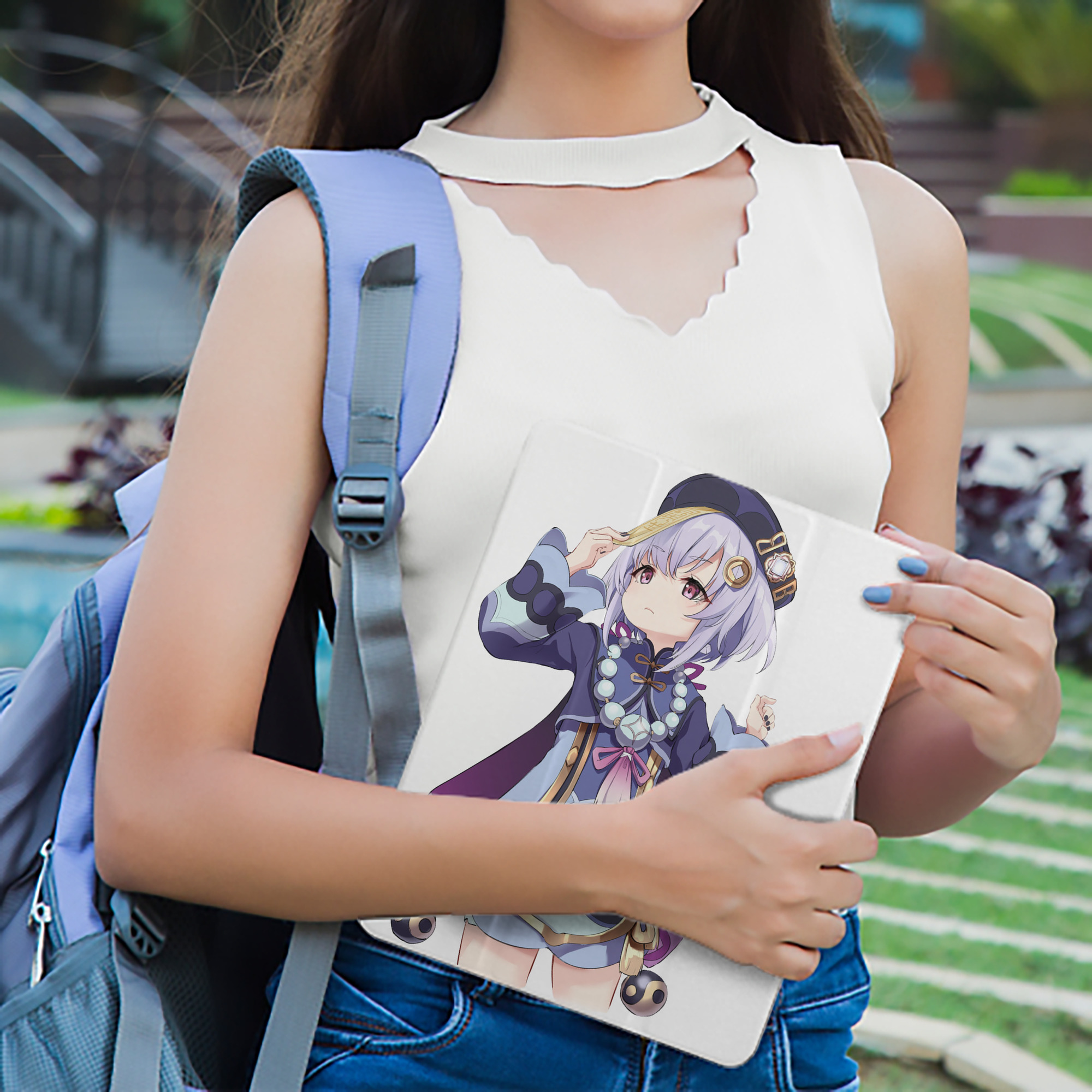 げんし神 七七 なな  genshin Nana IPad ケース ペン収納付き 三つ折りスタンド PUレザー×シリコン 対応機種9.5/10.5/10.9インチ