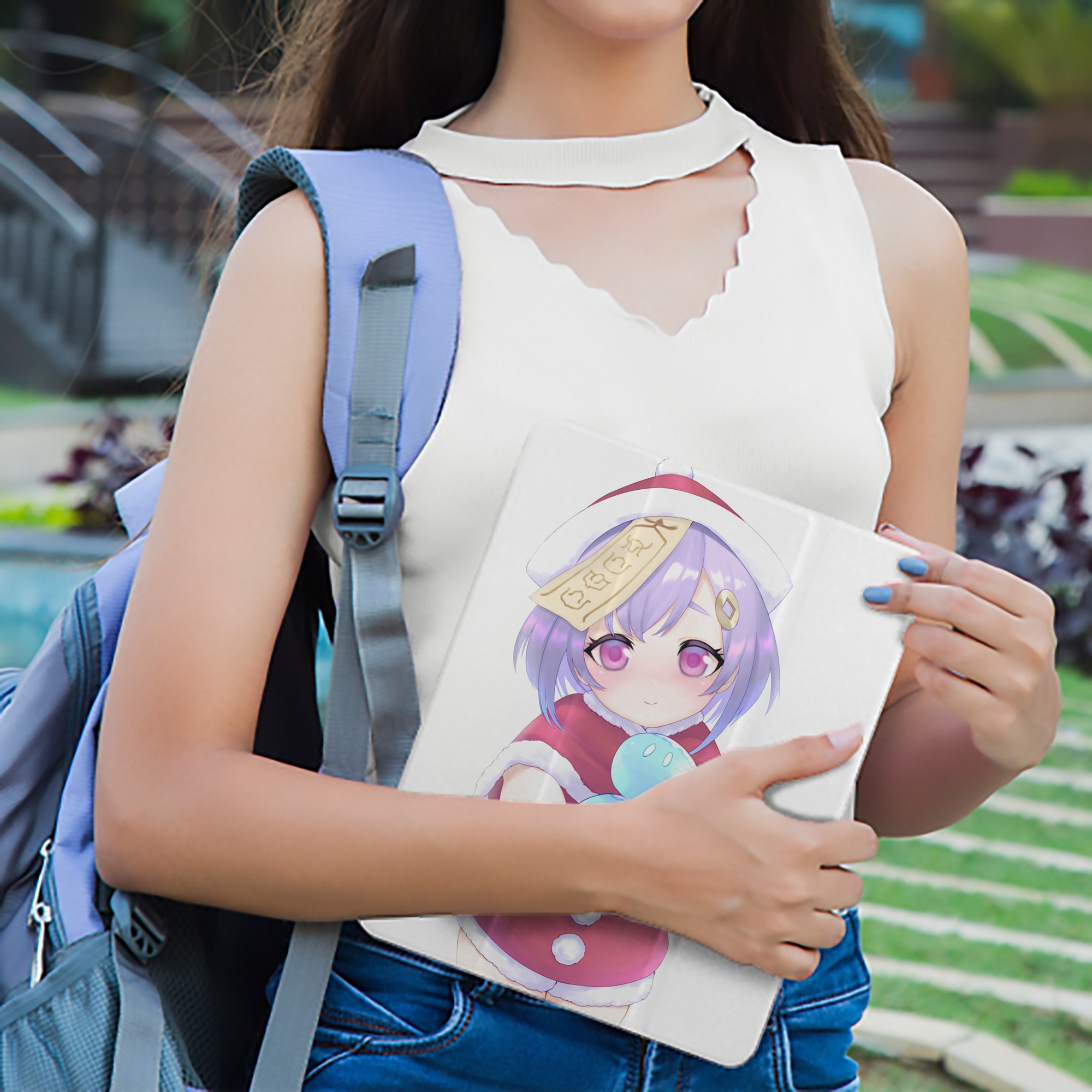 げんし神 七七 なな  genshin Nana IPad ケース ペン収納付き 三つ折りスタンド PUレザー×シリコン 対応機種9.5/10.5/10.9インチ