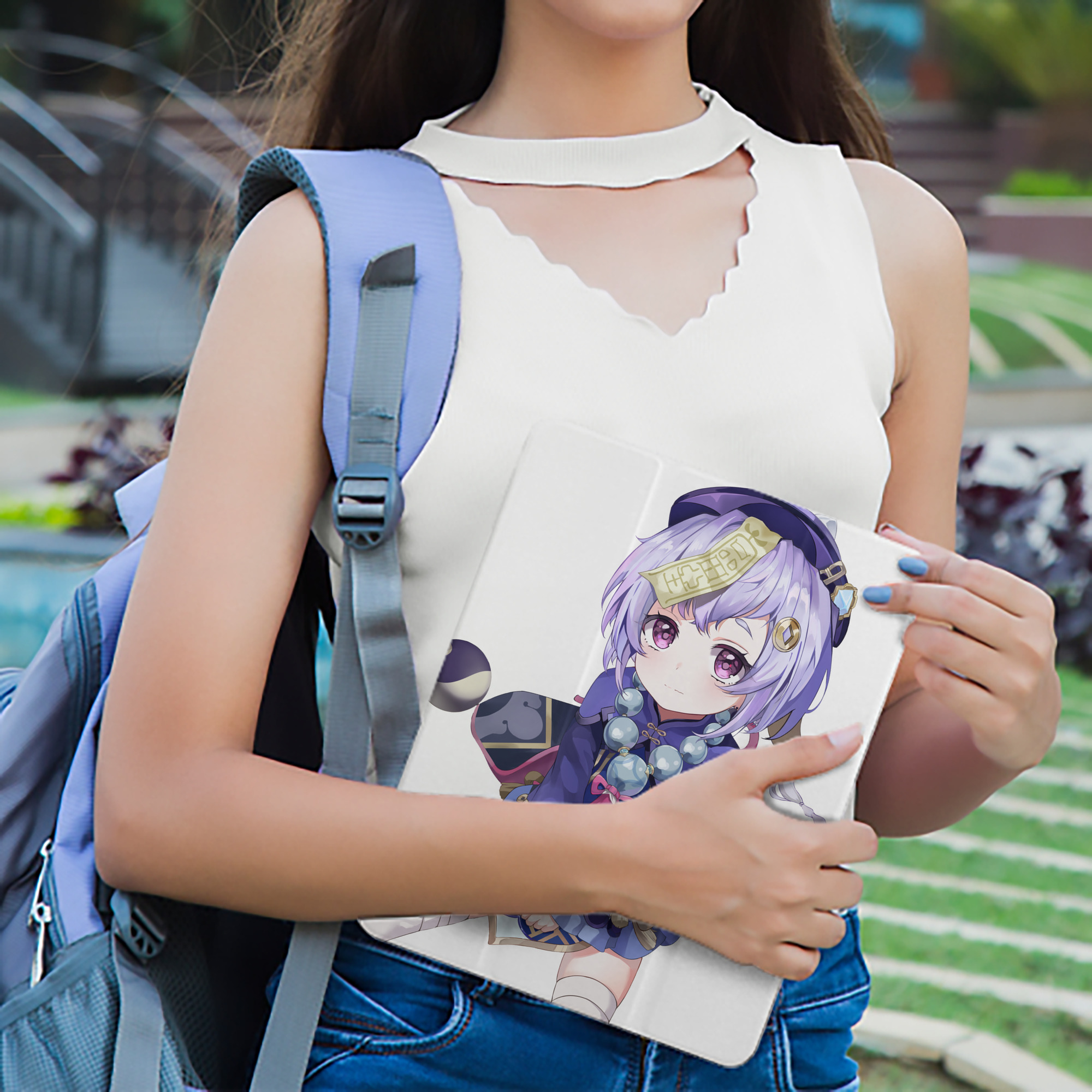 げんし神 七七 なな  genshin Nana IPad ケース ペン収納付き 三つ折りスタンド PUレザー×シリコン 対応機種9.5/10.5/10.9インチ