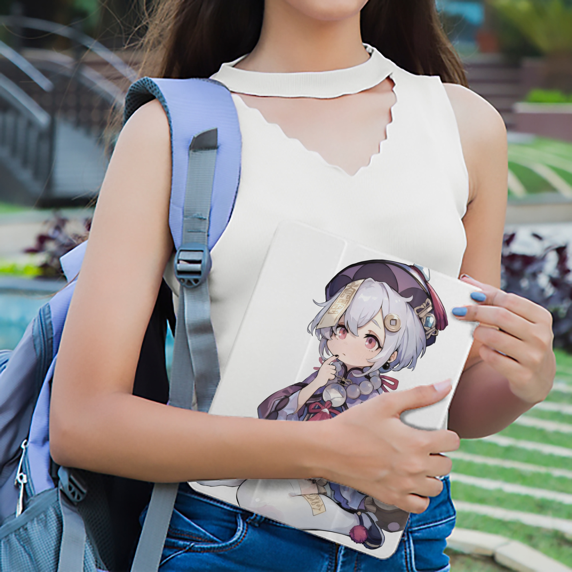 げんし神 七七 なな  genshin Nana IPad ケース ペン収納付き 三つ折りスタンド PUレザー×シリコン 対応機種9.5/10.5/10.9インチ