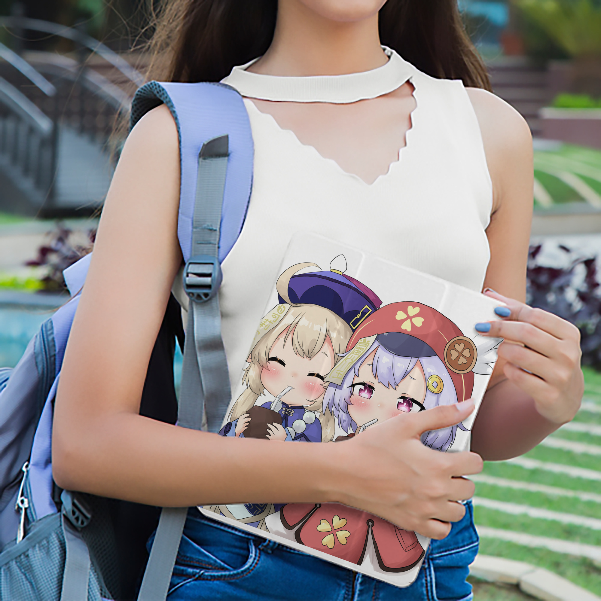 げんし神 七七 なな  genshin Nana IPad ケース ペン収納付き 三つ折りスタンド PUレザー×シリコン 対応機種9.5/10.5/10.9インチ