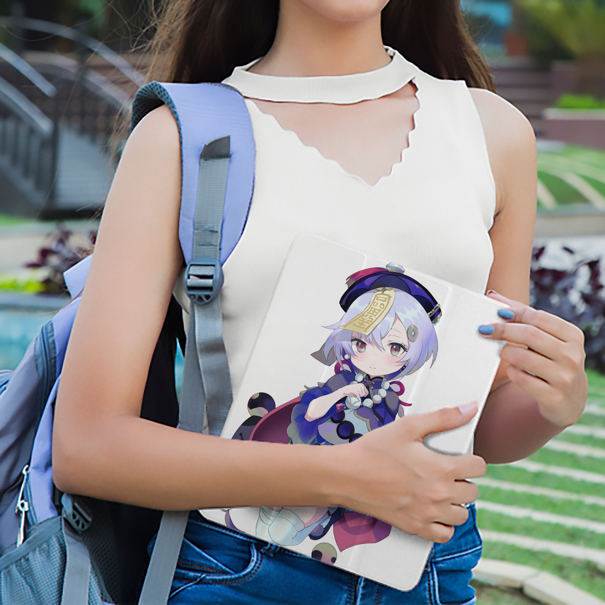 げんし神 七七 なな  genshin Nana IPad ケース ペン収納付き 三つ折りスタンド PUレザー×シリコン 対応機種9.5/10.5/10.9インチ