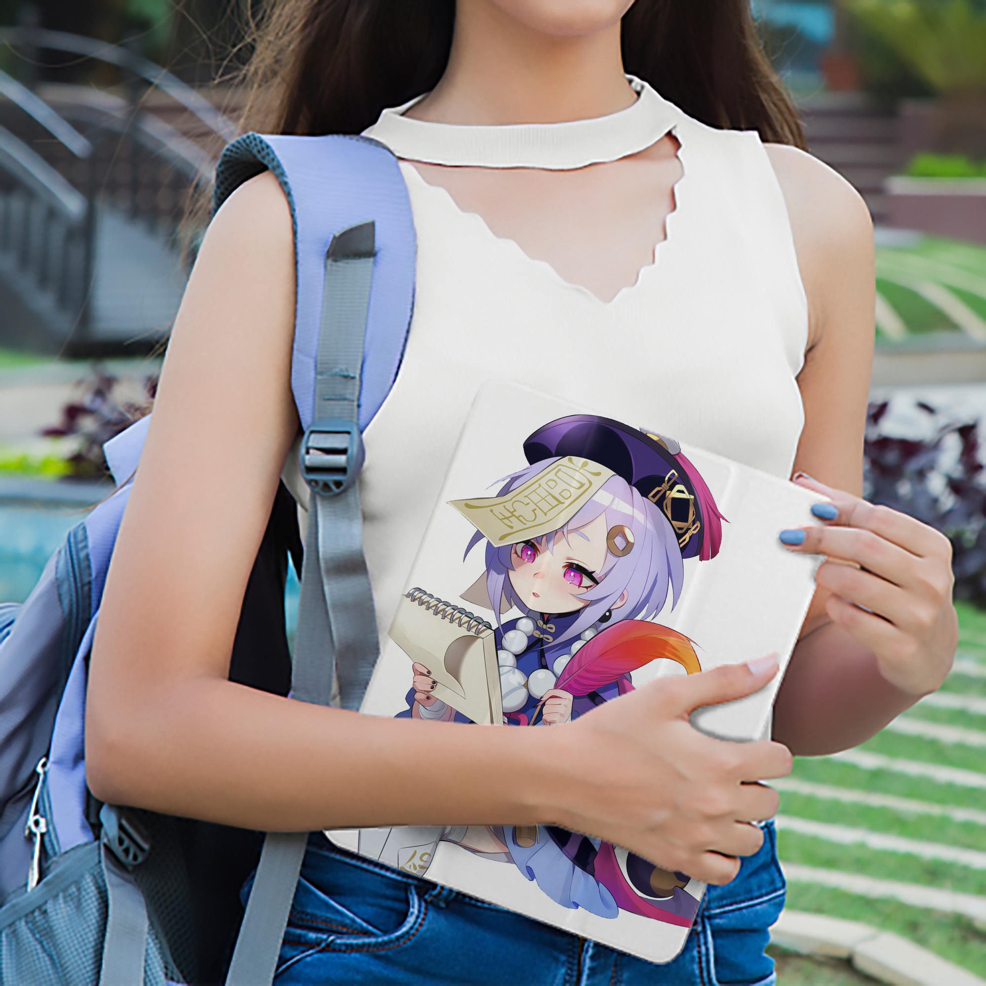げんし神 七七 なな  genshin Nana IPad ケース ペン収納付き 三つ折りスタンド PUレザー×シリコン 対応機種9.5/10.5/10.9インチ