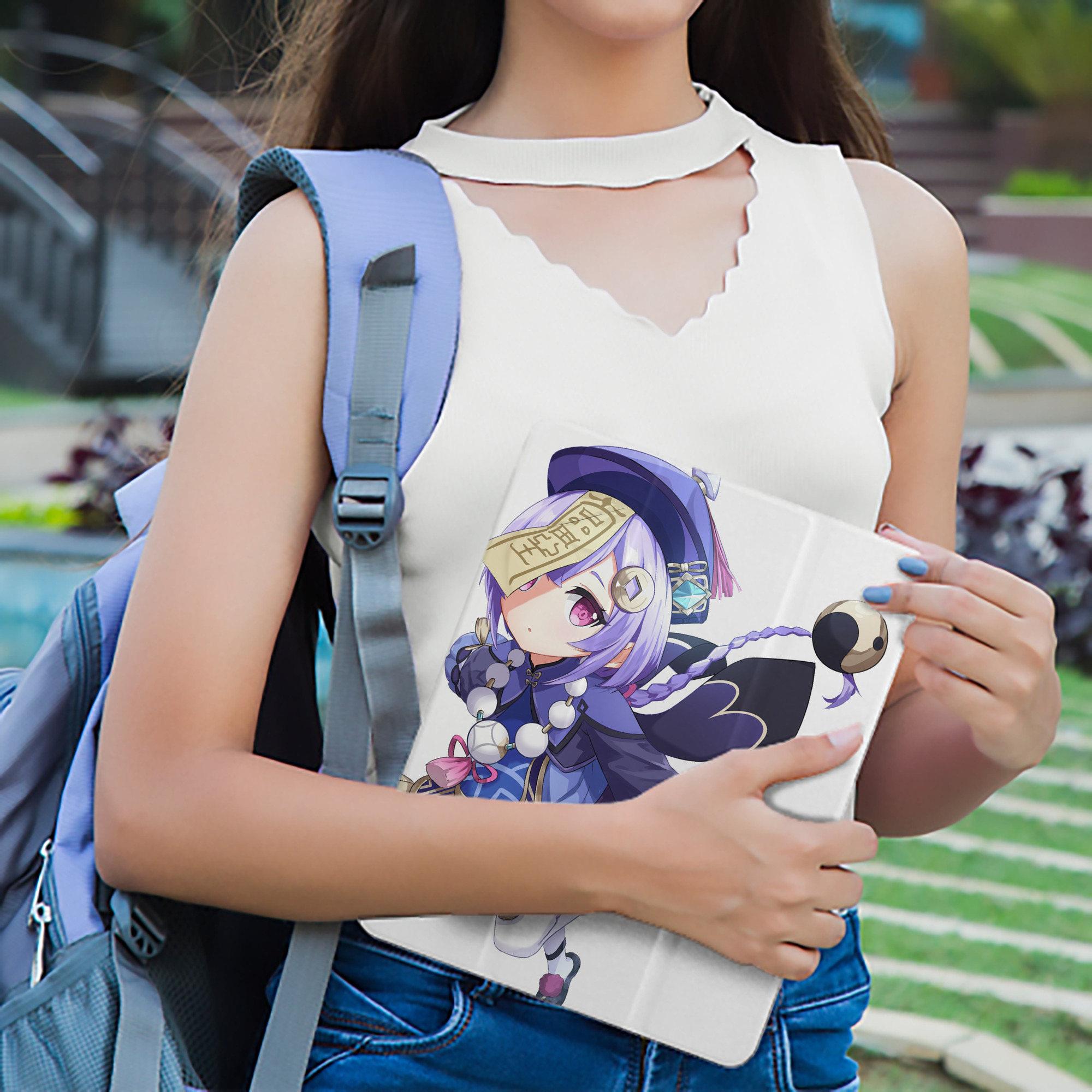 げんし神 七七 なな  genshin Nana IPad ケース ペン収納付き 三つ折りスタンド PUレザー×シリコン 対応機種9.5/10.5/10.9インチ