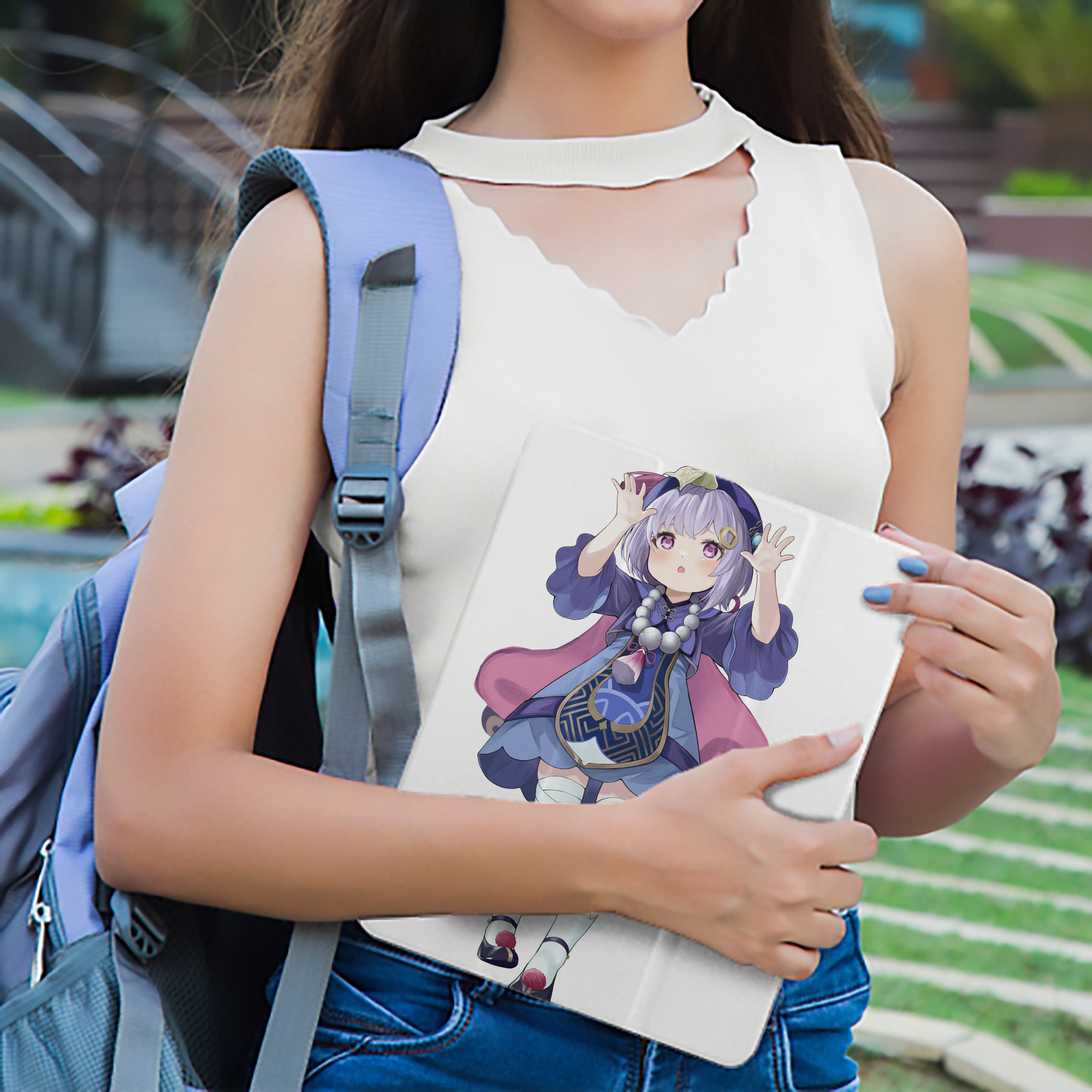 げんし神 七七 なな  genshin Nana IPad ケース ペン収納付き 三つ折りスタンド PUレザー×シリコン 対応機種9.5/10.5/10.9インチ