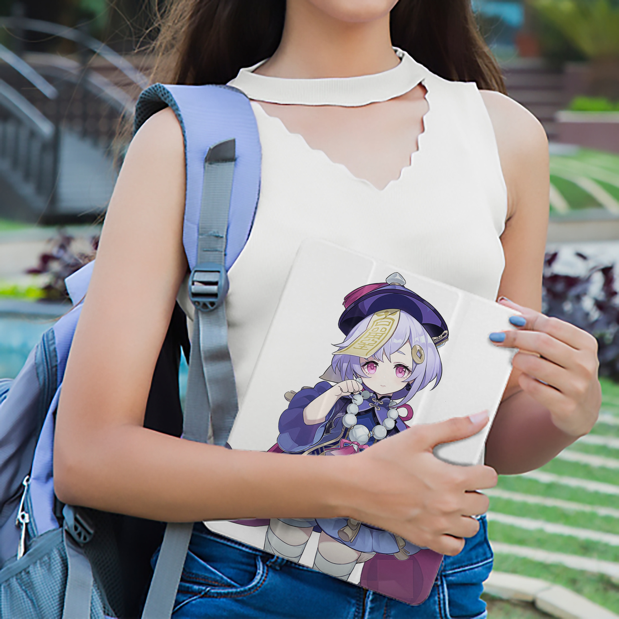 げんし神 七七 なな  genshin Nana IPad ケース ペン収納付き 三つ折りスタンド PUレザー×シリコン 対応機種9.5/10.5/10.9インチ