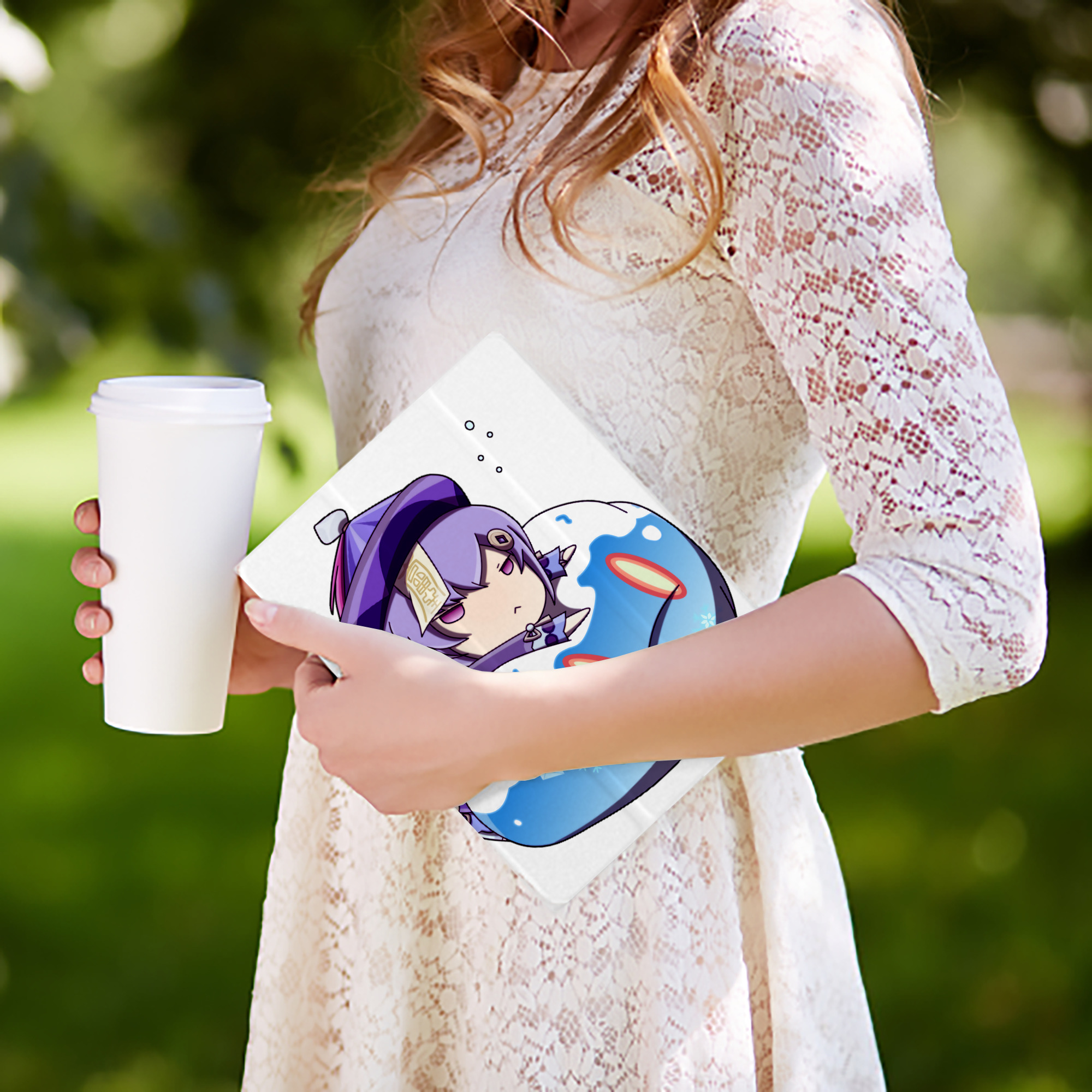 げんし神 七七 なな  genshin Nana IPad ケース ペン収納付き 三つ折りスタンド PUレザー×シリコン 対応機種9.5/10.5/10.9インチ