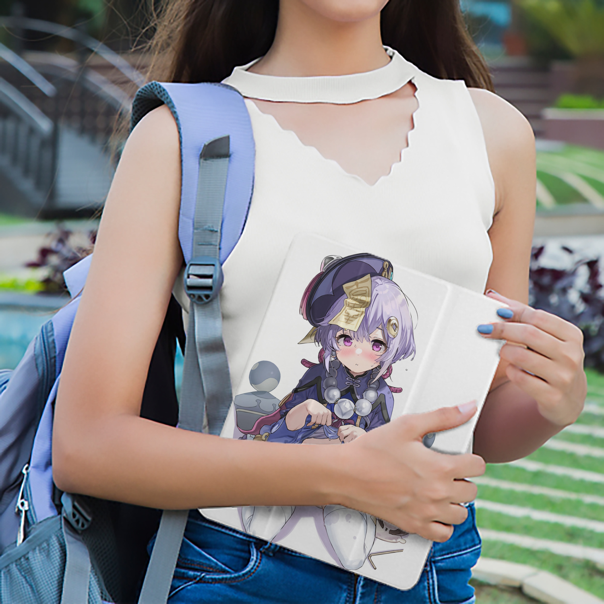 げんし神 七七 なな  genshin Nana IPad ケース ペン収納付き 三つ折りスタンド PUレザー×シリコン 対応機種9.5/10.5/10.9インチ