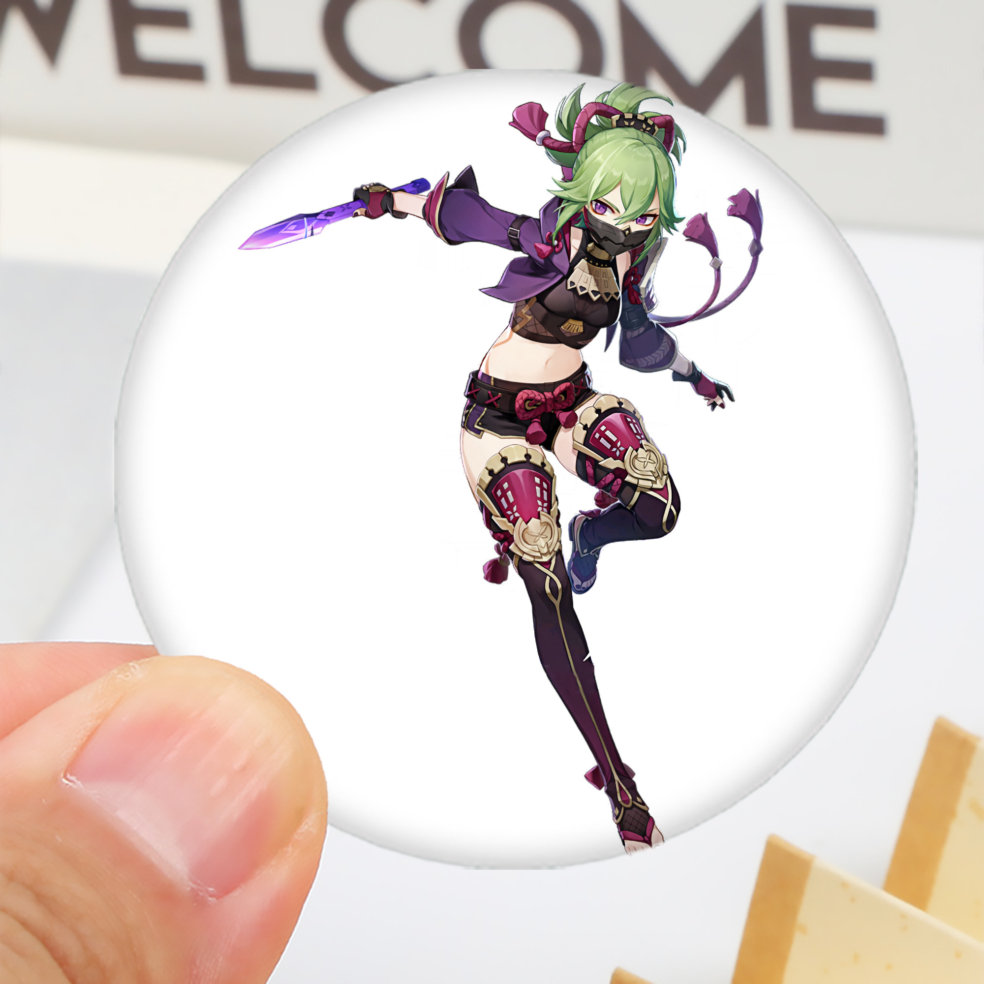 げんし神  久岐忍 くき しのぶ genshin Kuki Shinobu 6cm 缶バッジ 複数セット