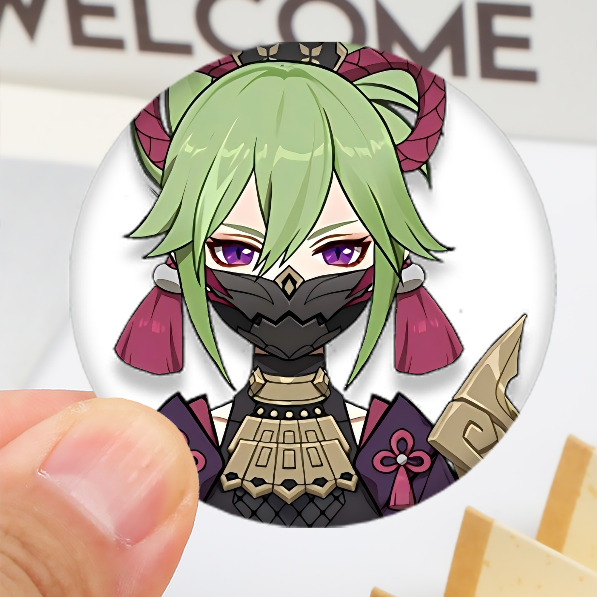 げんし神  久岐忍 くき しのぶ genshin Kuki Shinobu 6cm 缶バッジ 複数セット