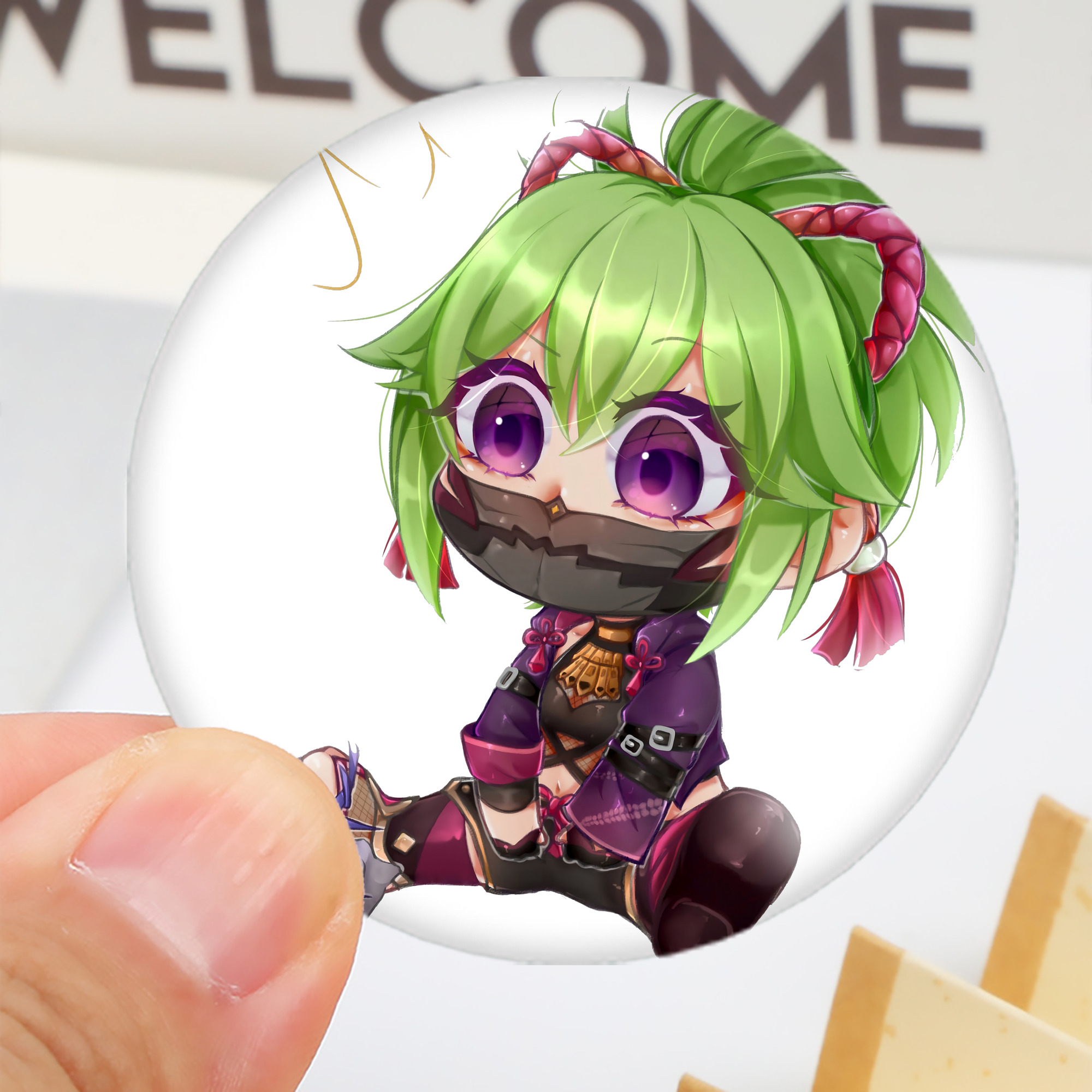 げんし神  久岐忍 くき しのぶ genshin Kuki Shinobu 6cm 缶バッジ 複数セット