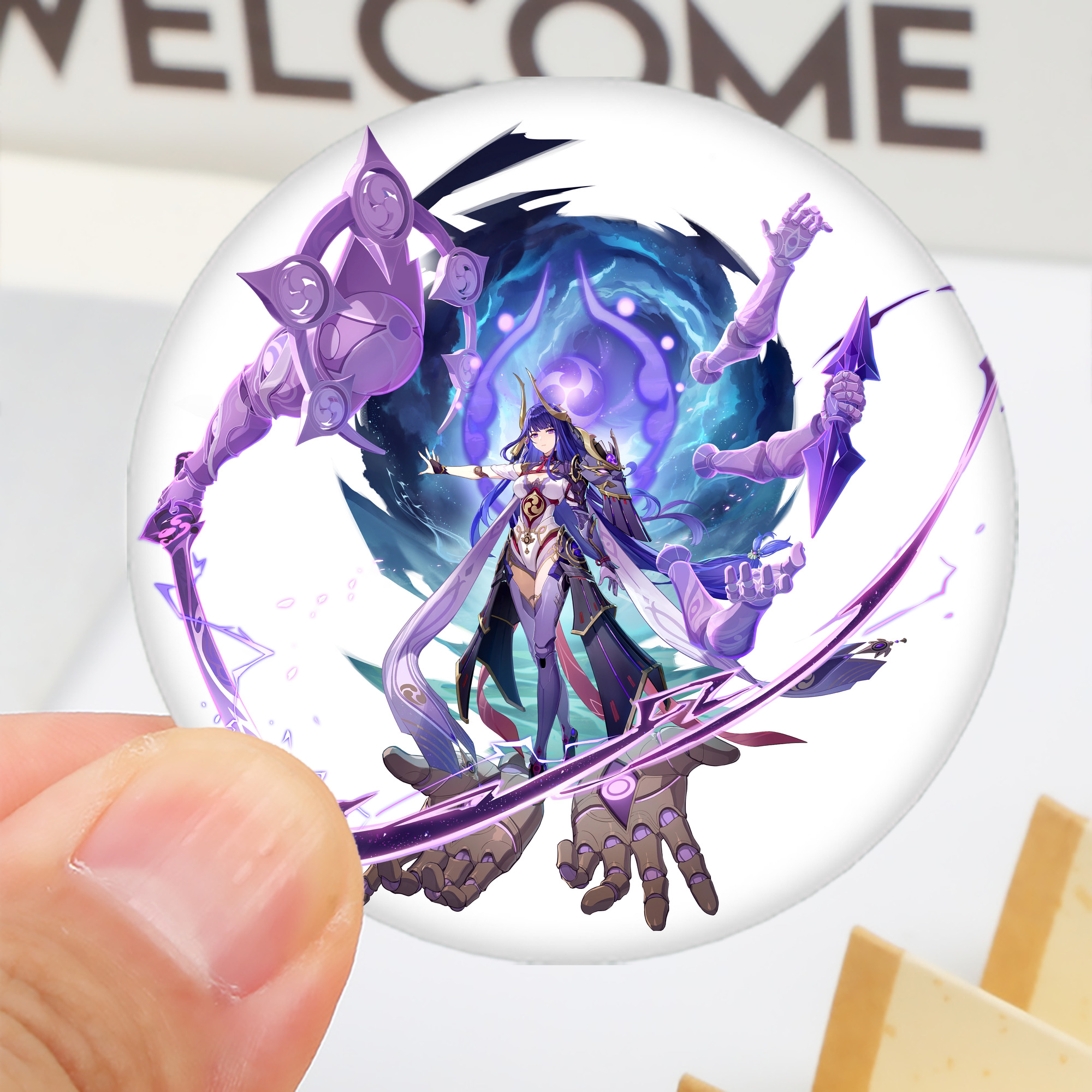 げんし神 雷電将軍 らいでんしょうぐん genshin Raiden Shogun 6cm 缶バッジ 複数セット