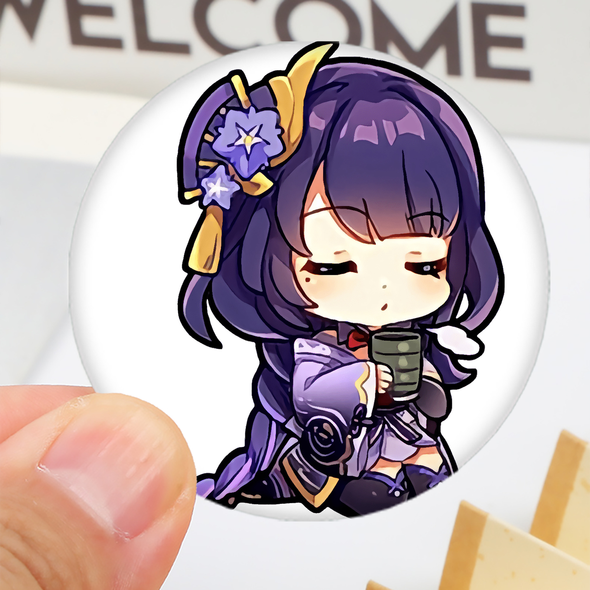 げんし神 雷電将軍 らいでんしょうぐん genshin Raiden Shogun 6cm 缶バッジ 複数セット