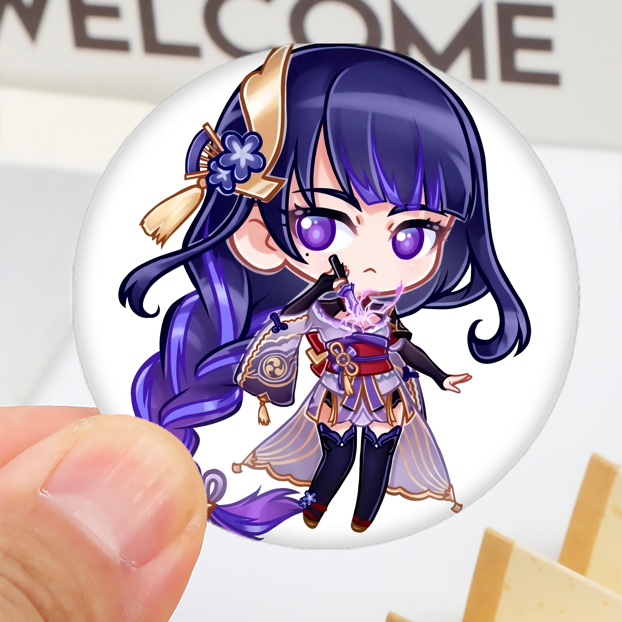 げんし神 雷電将軍 らいでんしょうぐん genshin Raiden Shogun 6cm 缶バッジ 複数セット