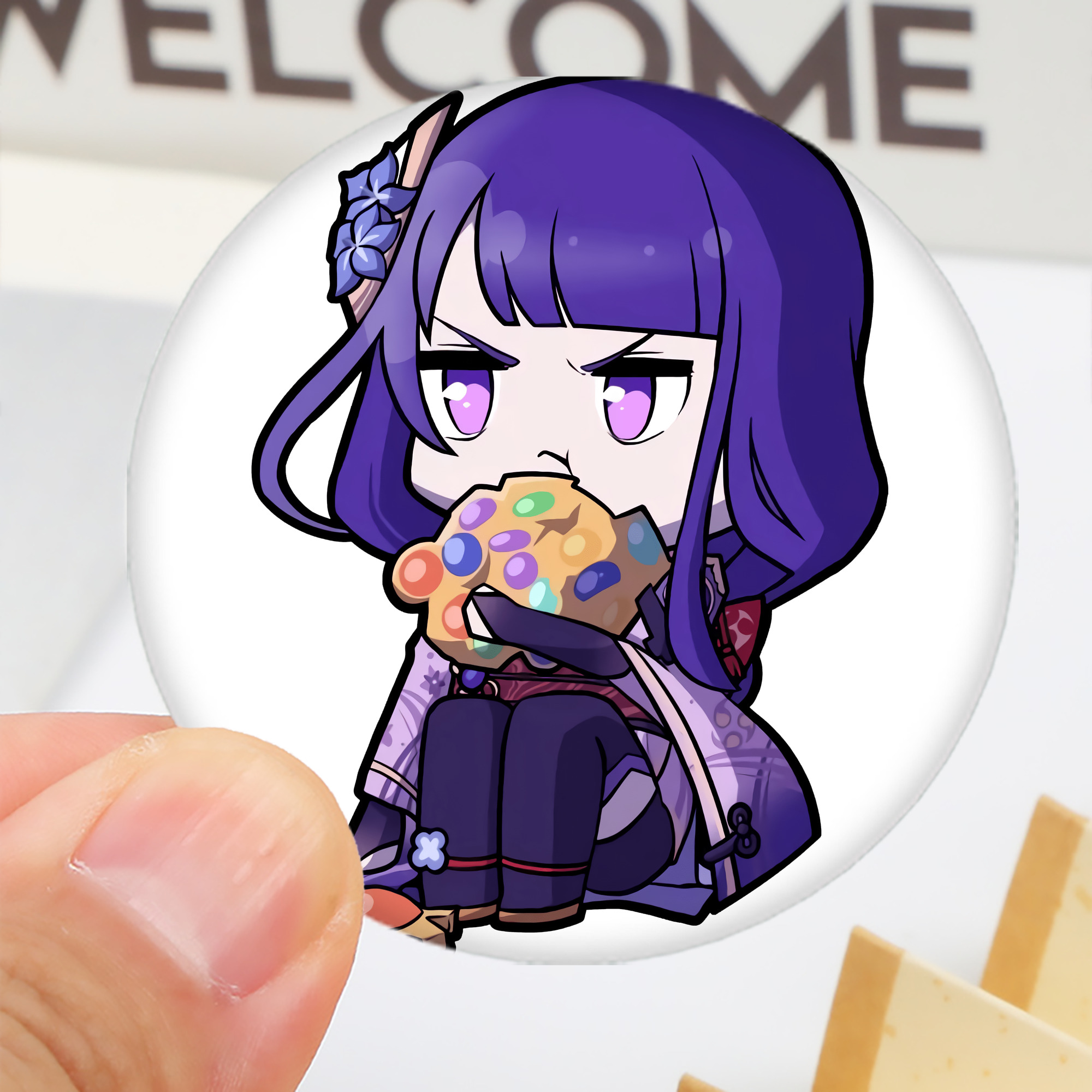 げんし神 雷電将軍 らいでんしょうぐん genshin Raiden Shogun 6cm 缶バッジ 複数セット