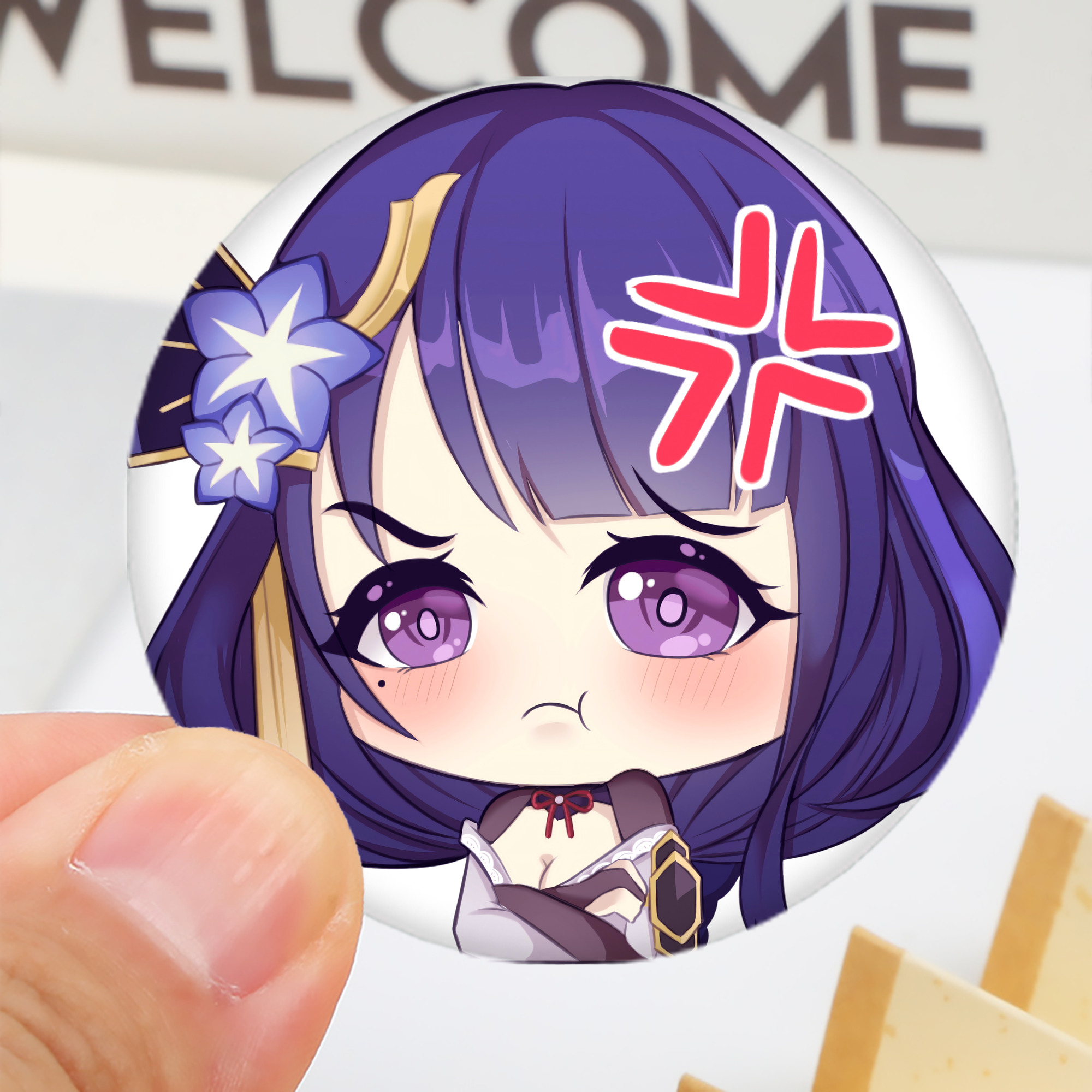 げんし神 雷電将軍 らいでんしょうぐん genshin Raiden Shogun 6cm 缶バッジ 複数セット