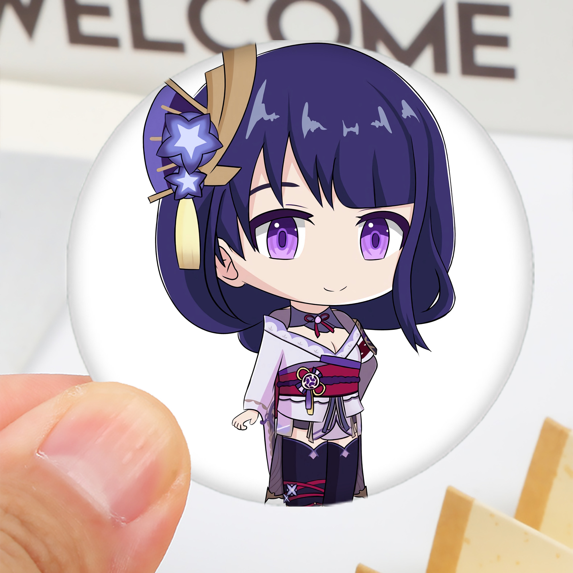 げんし神 雷電将軍 らいでんしょうぐん genshin Raiden Shogun 6cm 缶バッジ 複数セット