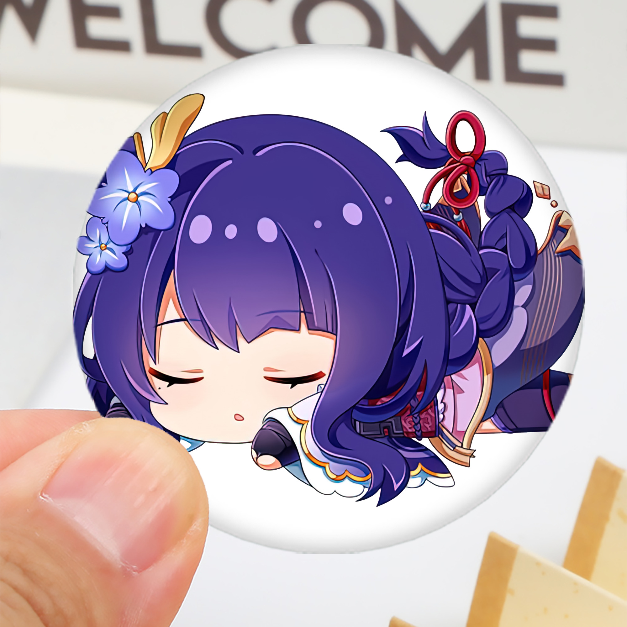 げんし神 雷電将軍 らいでんしょうぐん genshin Raiden Shogun 6cm 缶バッジ 複数セット