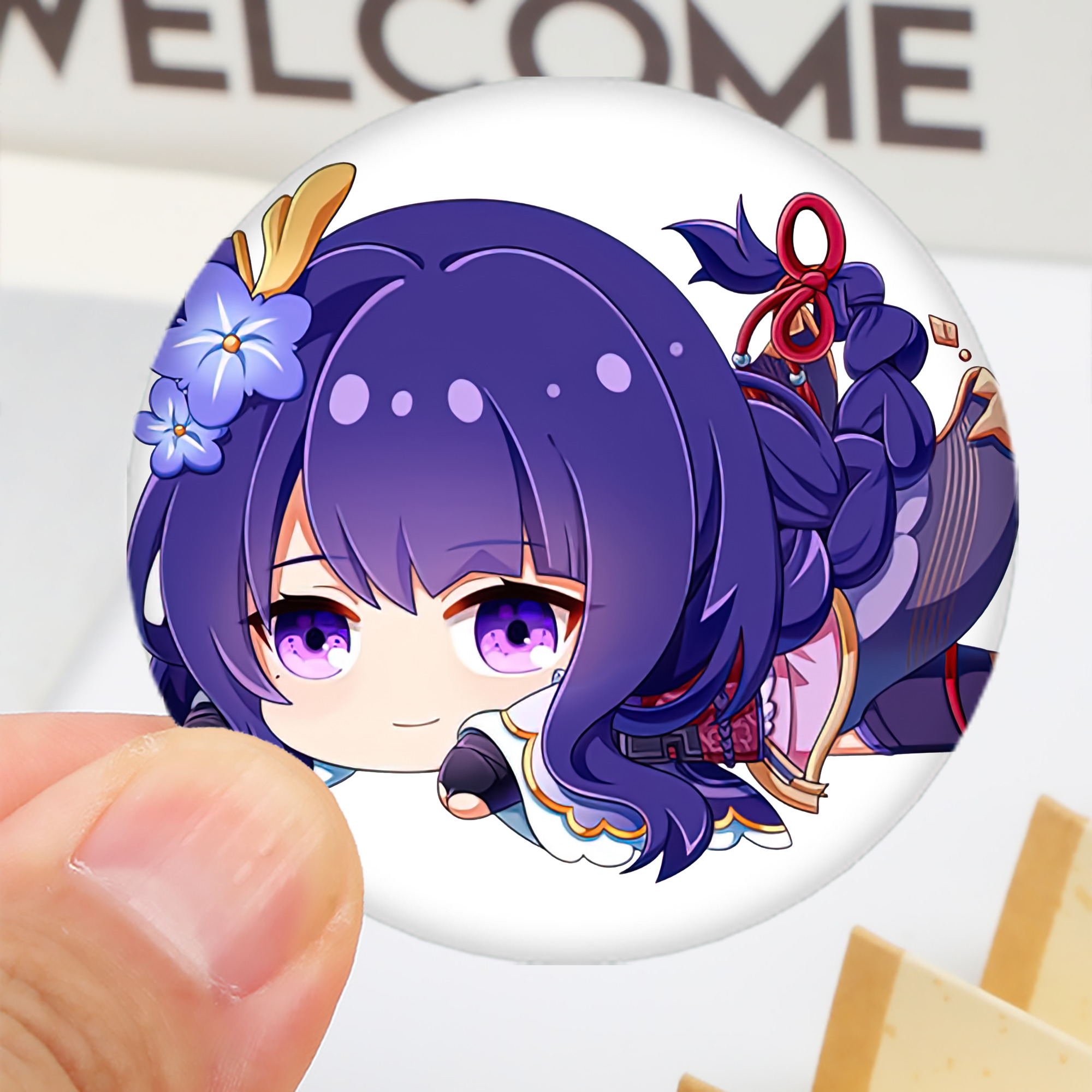 げんし神 雷電将軍 らいでんしょうぐん genshin Raiden Shogun 6cm 缶バッジ 複数セット