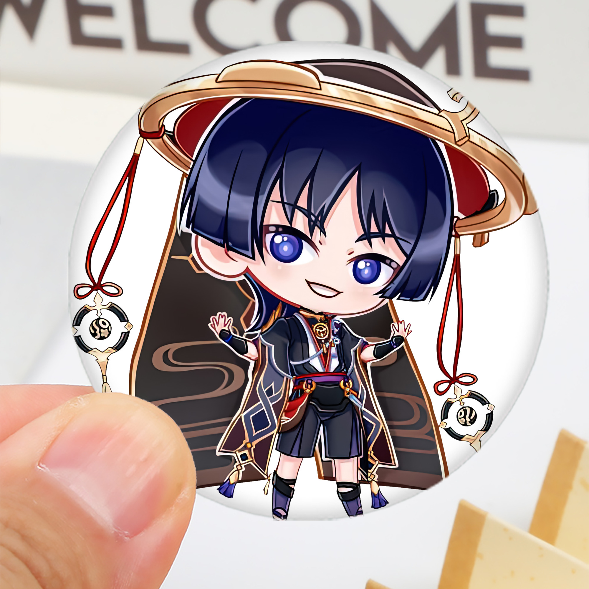 げんし神 さんペい genshin Sanpei 6cm 缶バッジ 複数セット