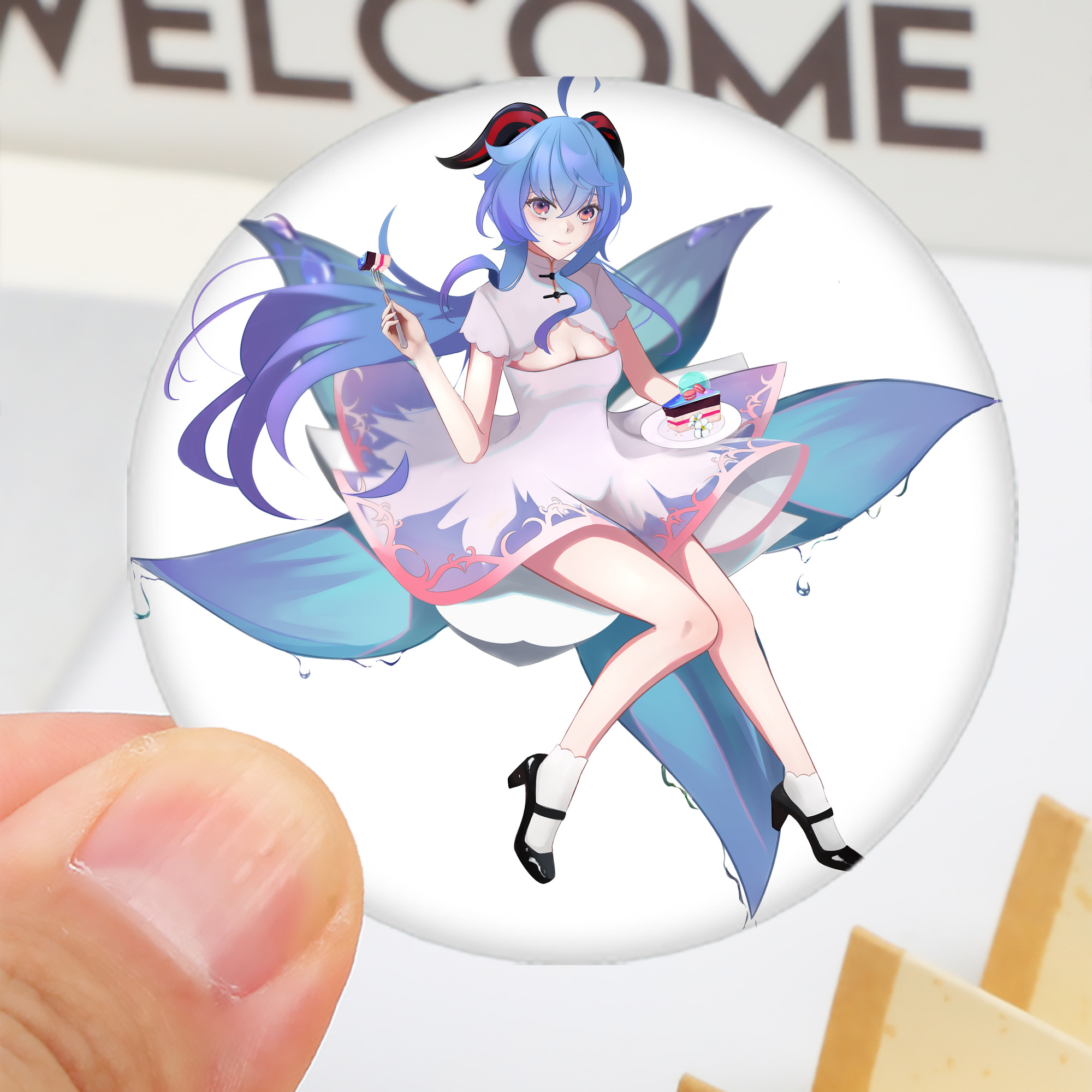 げんし神 甘雨 かんう genshin Ganyu 6cm 缶バッジ 複数セット