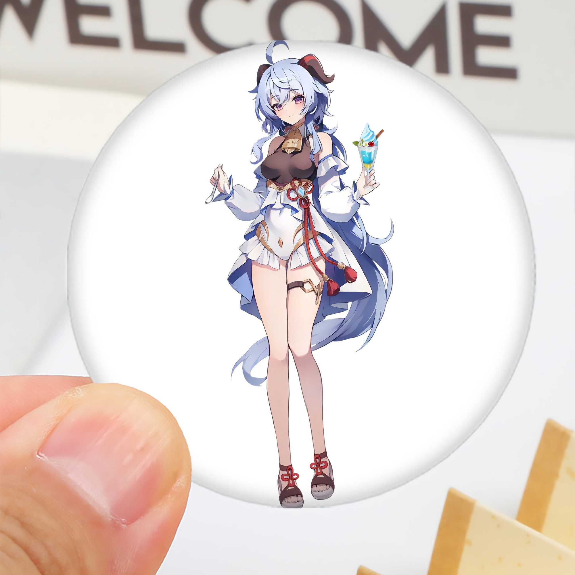 げんし神 甘雨 かんう genshin Ganyu 6cm 缶バッジ 複数セット