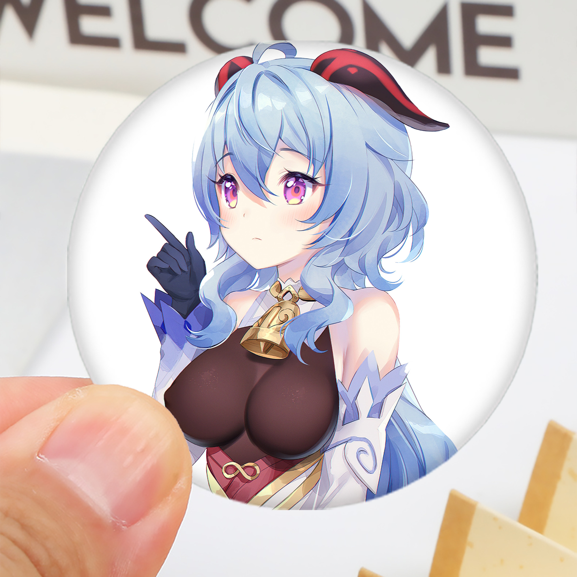 げんし神 甘雨 かんう genshin Ganyu 6cm 缶バッジ 複数セット